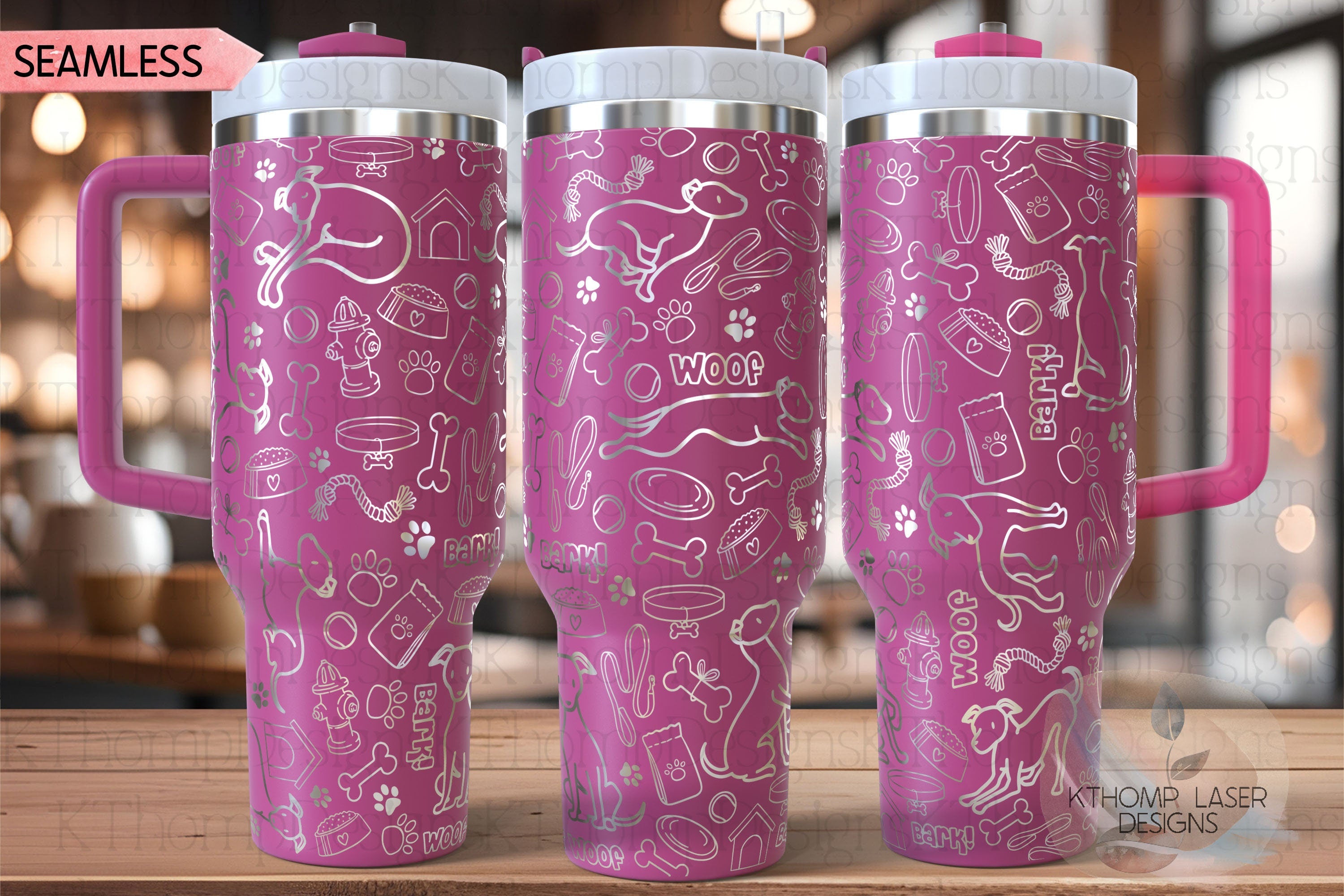 Greyhound Whippit Tumbler Wrap SVG | 40oz Laser Engraving File | Rotary Engrave Digital Design | Dog Lover Gift