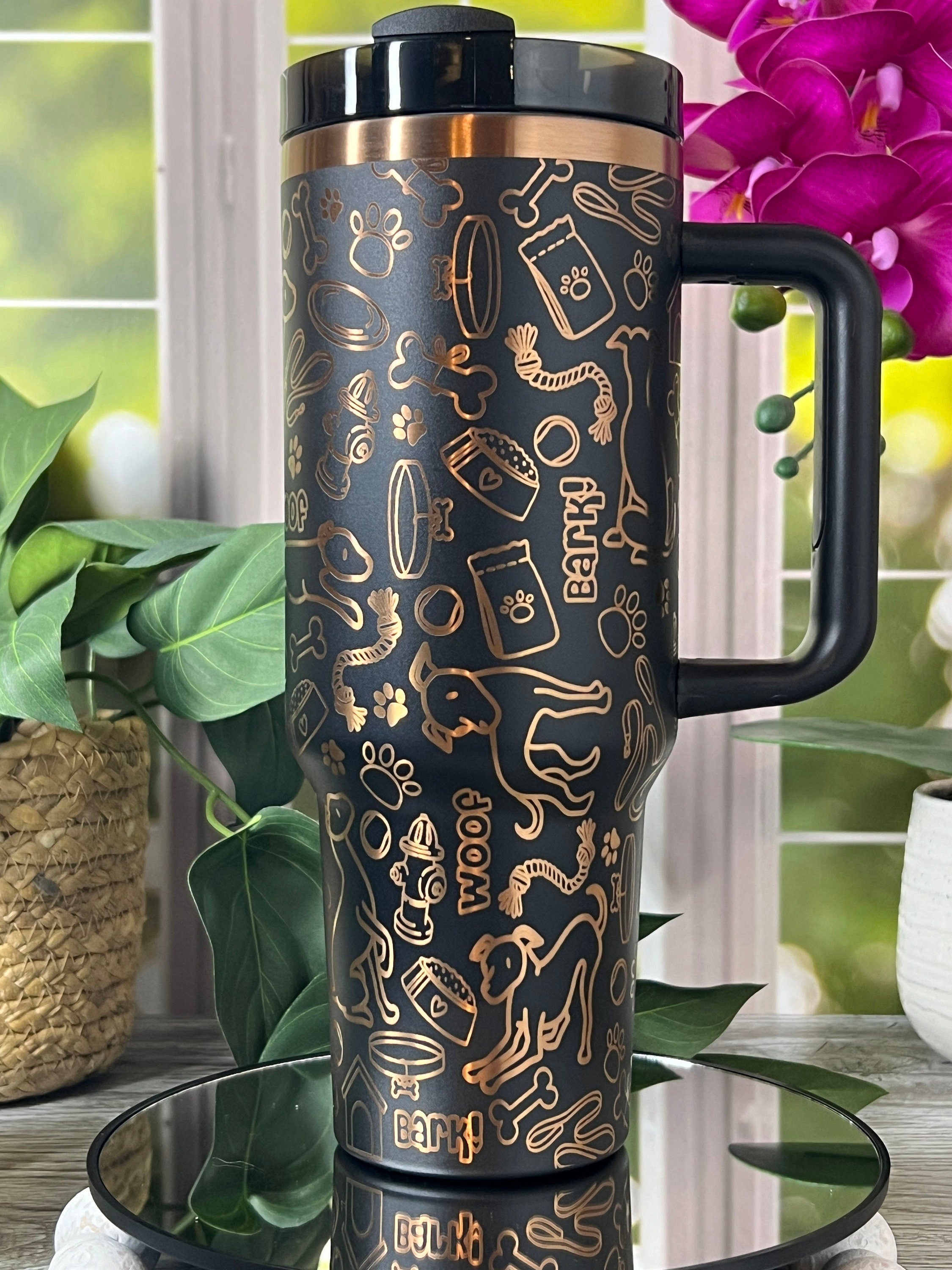 Greyhound Whippit Tumbler Wrap SVG | 40oz Laser Engraving File | Rotary Engrave Digital Design | Dog Lover Gift