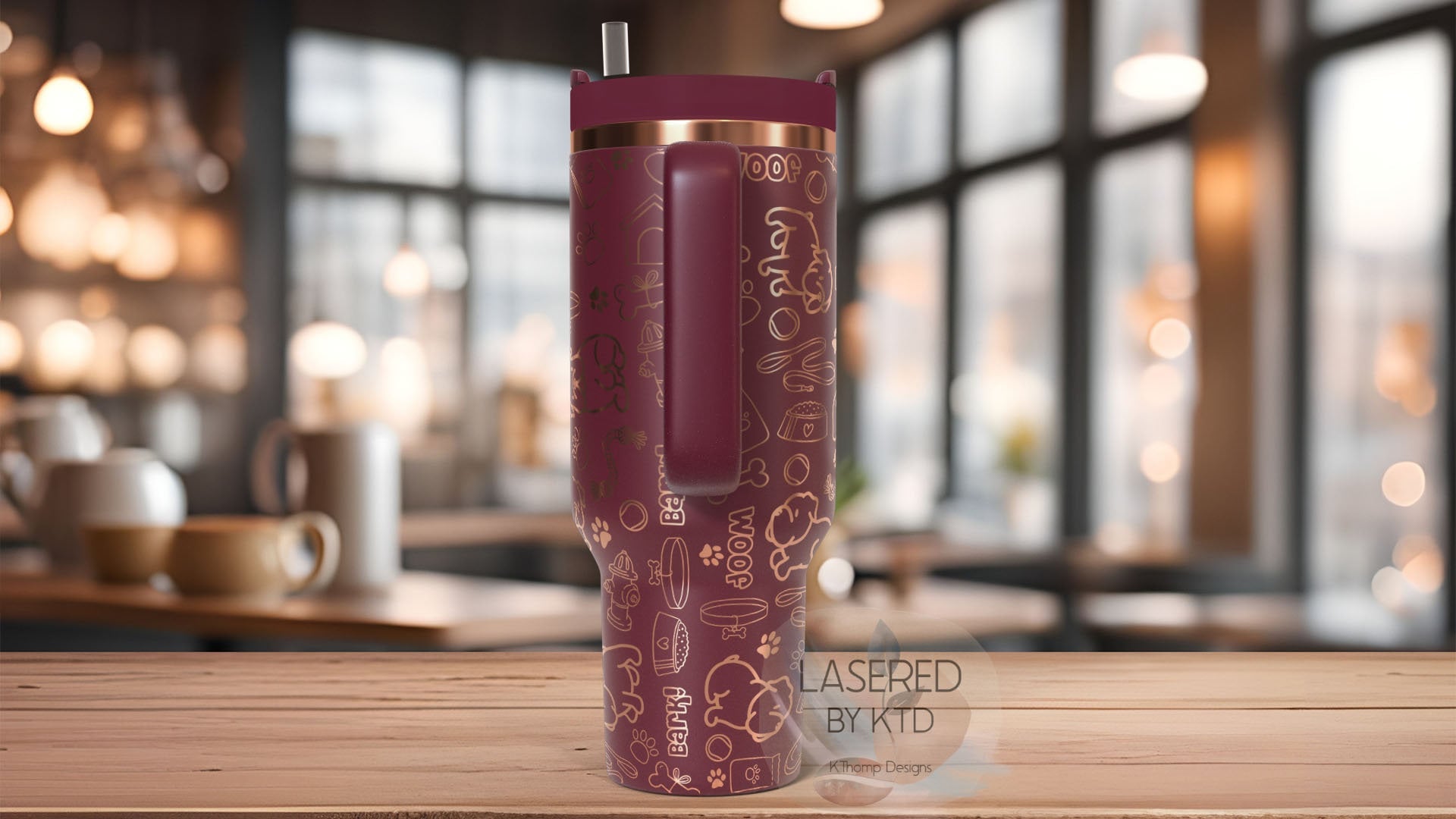 Bulldogs Tumbler Wrap SVG | 40oz Laser Engraving File | Rotary Engrave Digital Design | Dog Lover Gift