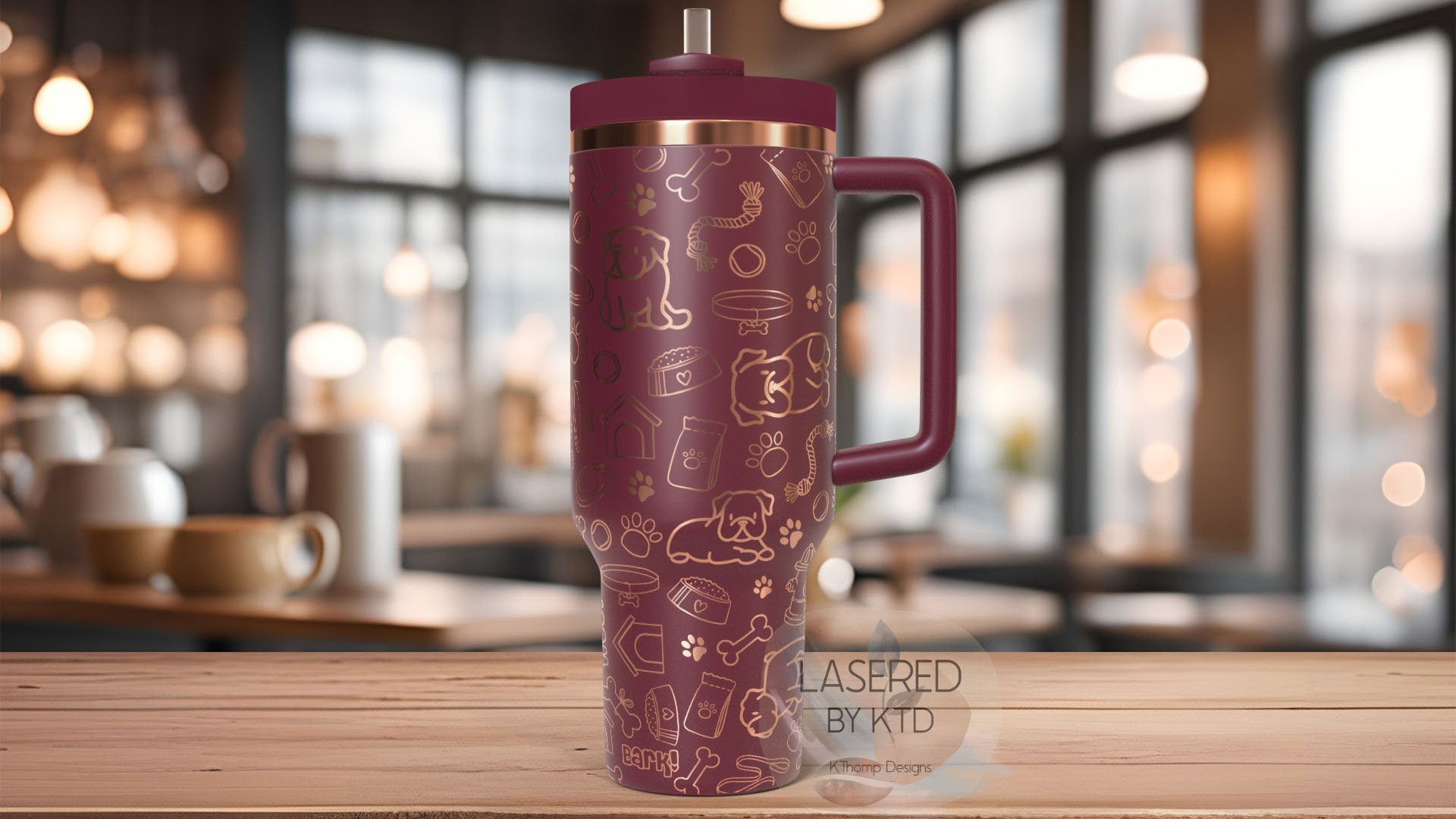 Bulldogs Tumbler Wrap SVG | 40oz Laser Engraving File | Rotary Engrave Digital Design | Dog Lover Gift