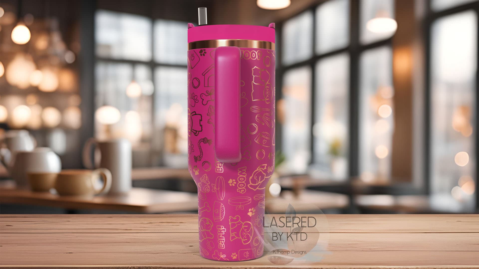 Shih Tzu Tumbler Wrap SVG | 40oz Laser Engraving File | Rotary Engrave Digital Design | Dog Lover Gift