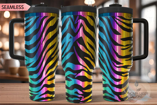 Tiger Stripes Pattern Tumbler Wrap SVG | 40oz Laser Engraving File | Rotary Ready Digital Background SVG