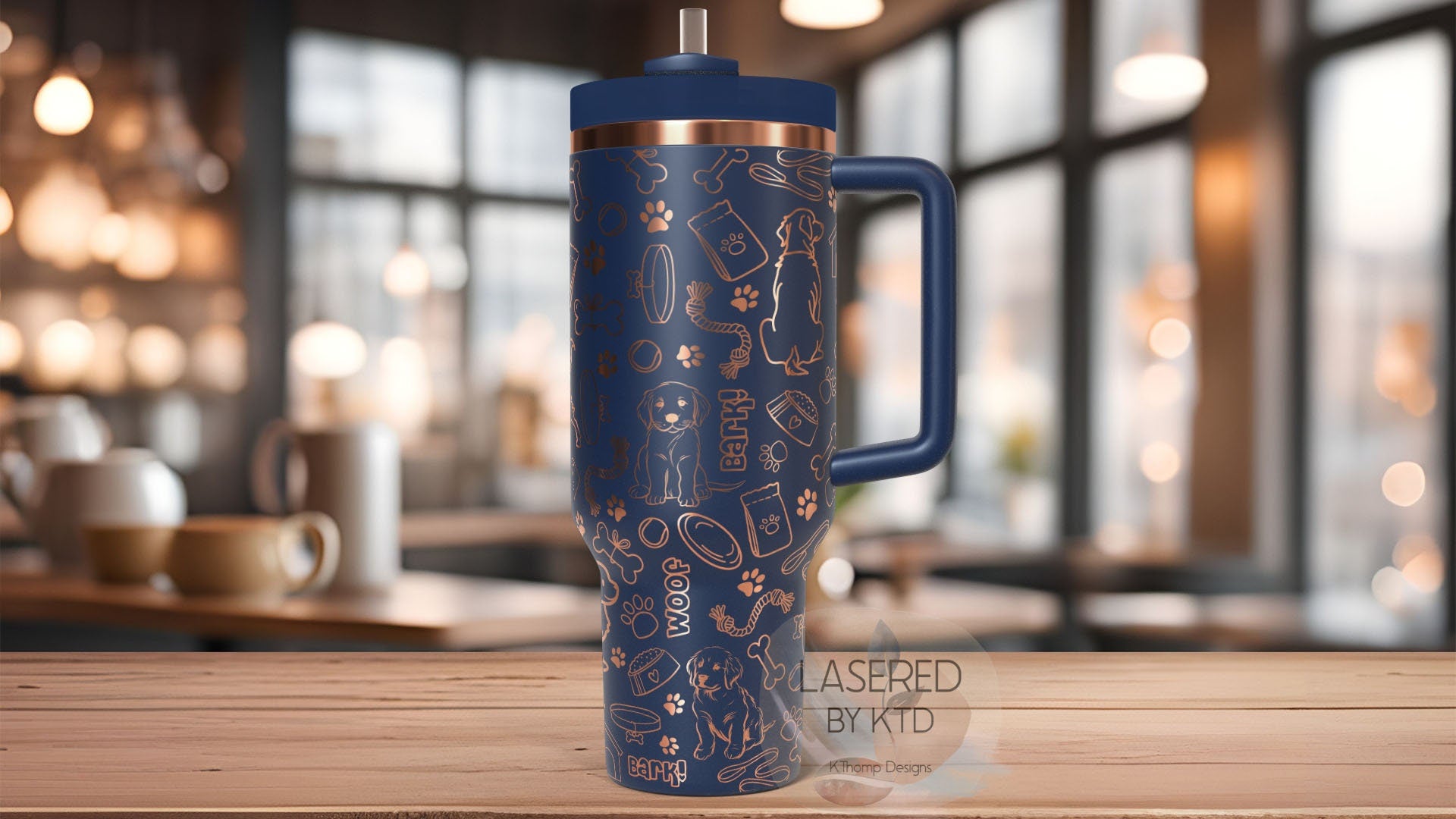Golden Retriever Tumbler Wrap SVG | 40oz Laser Engraving File | Rotary Engrave Digital Design | Dog Lover Gift