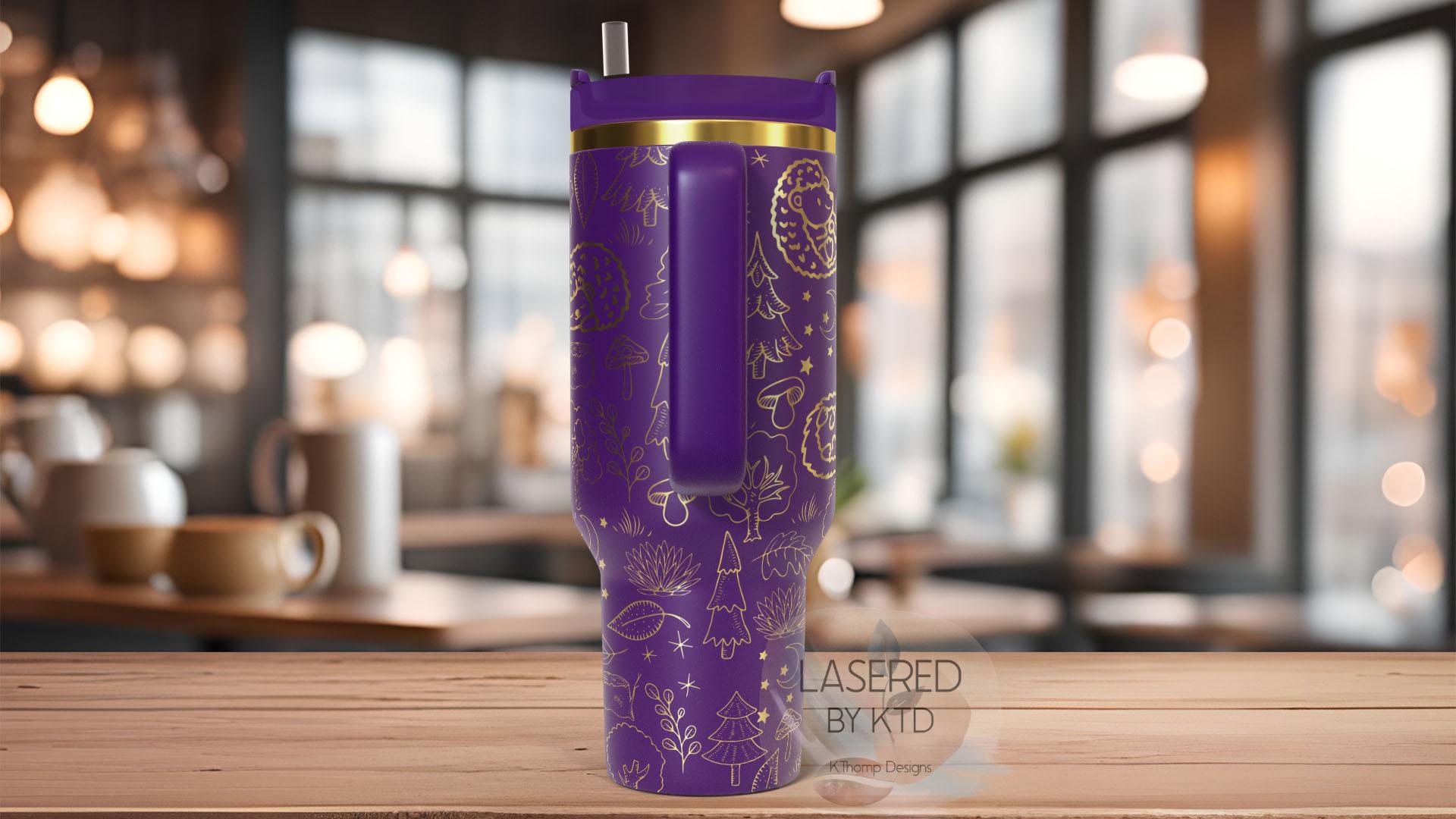 Hedgehog Cute Hedgehogs Tumbler Wrap SVG | 40oz Laser Engraving File | Rotary Ready Digital Design | Pet Lover Gift