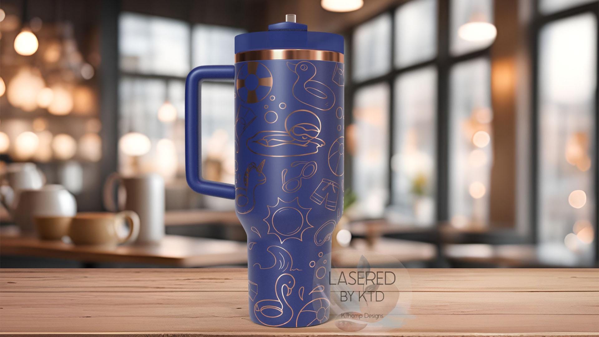 Swimming Swim Coach Swimmer Tumbler Wrap SVG | 40oz Laser Engraving File | Rotary Ready Digital Design | Sports Fan SVG