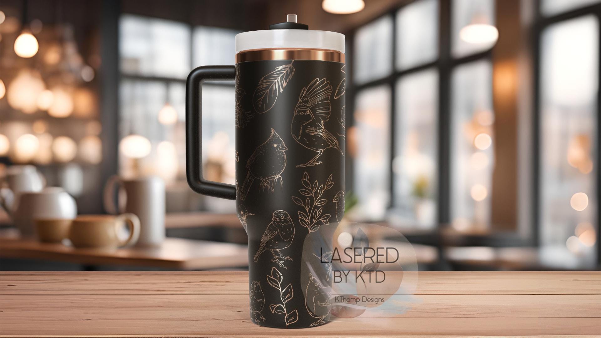 Birds Robins Cardinals Sparrows Tumbler Wrap SVG | 40oz Laser Engraving File | Rotary Ready Digital Design | Exotic Animal SVG