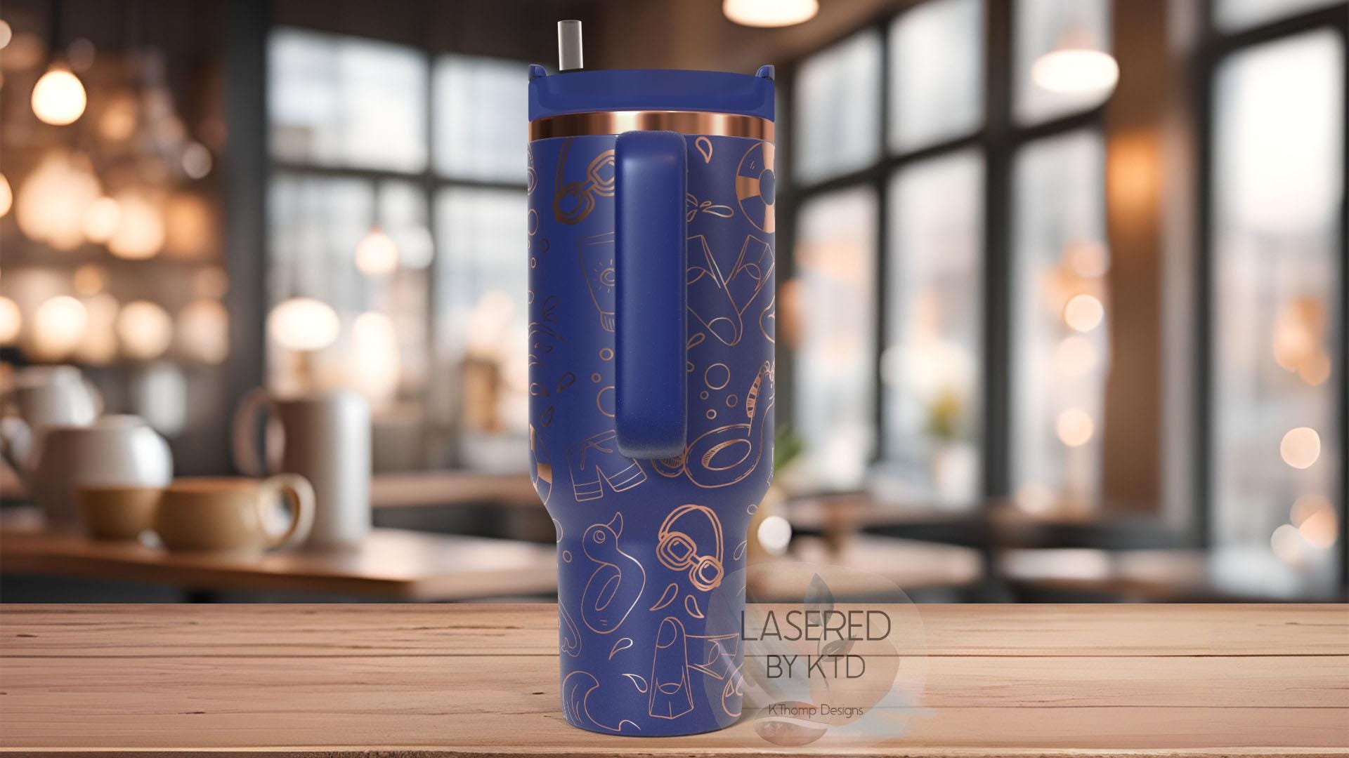 Swimming Swim Coach Swimmer Tumbler Wrap SVG | 40oz Laser Engraving File | Rotary Ready Digital Design | Sports Fan SVG