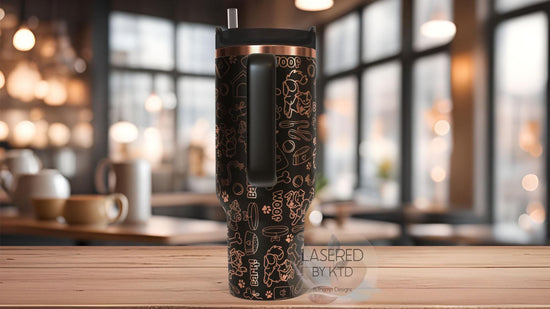Border Collie Tumbler Wrap SVG | 40oz Laser Engraving File | Rotary Engrave Digital Design | Dog Lover Gift