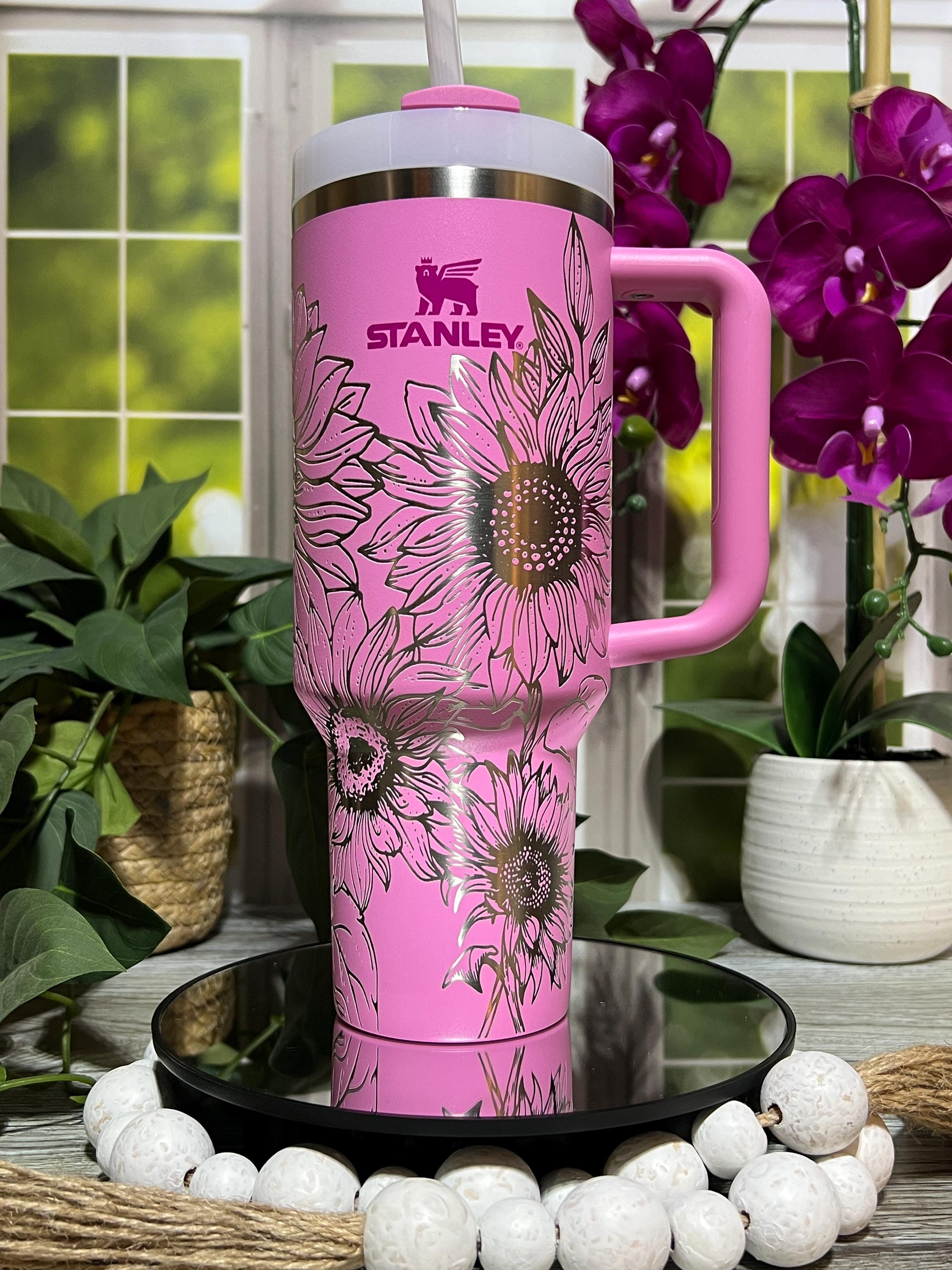 Sunflowers Tumbler Wrap SVG | 40oz Laser Engraving File | Rotary Engrave Digital Design | Floral SVG Design