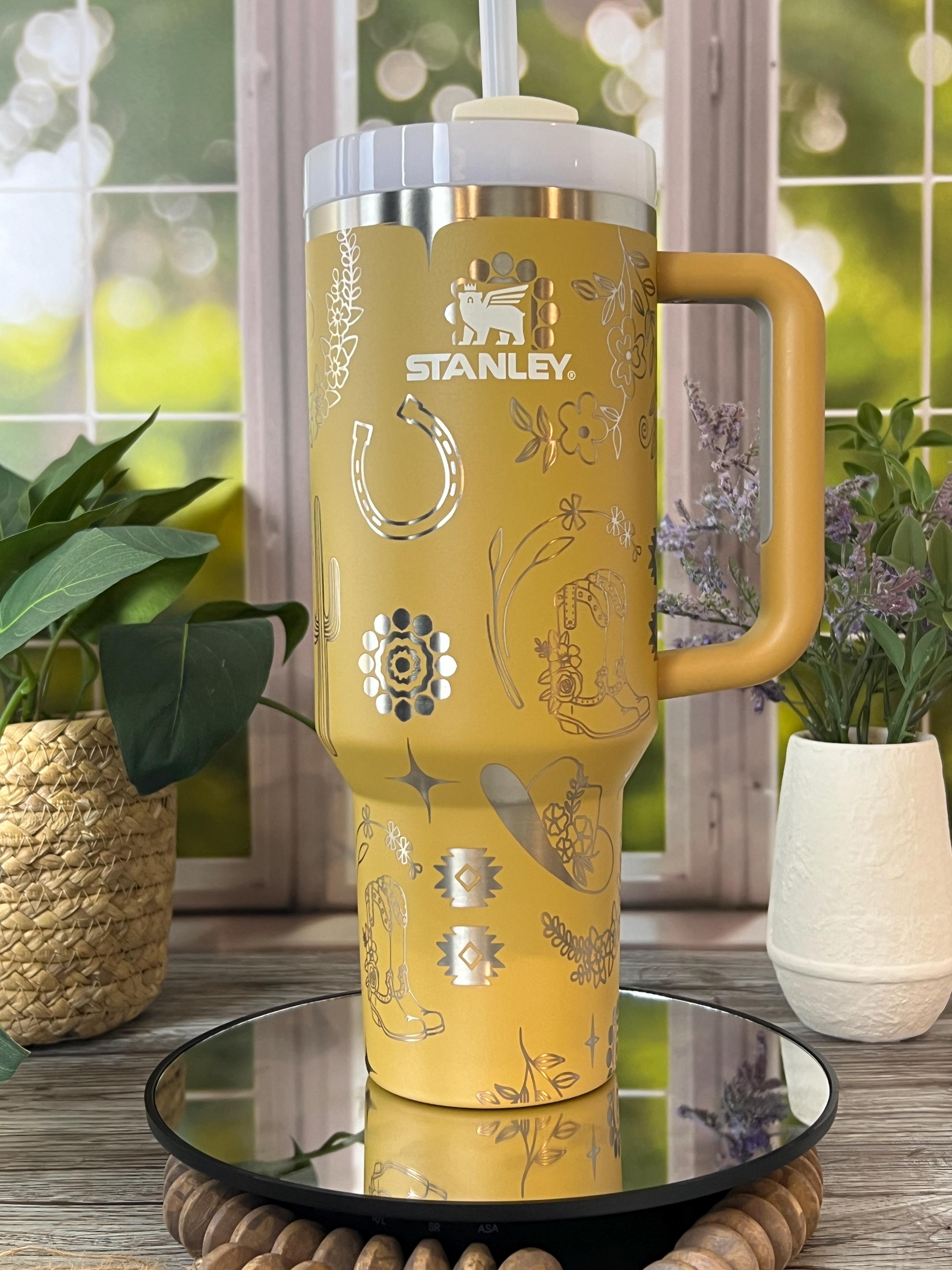 Western Floral Tumbler Wrap SVG | 40oz Laser Engraving File | Rotary Ready Digital Design | Western Farm SVG