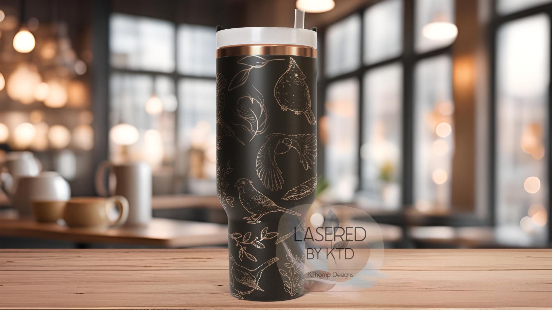 Birds Robins Cardinals Sparrows Tumbler Wrap SVG | 40oz Laser Engraving File | Rotary Ready Digital Design | Exotic Animal SVG