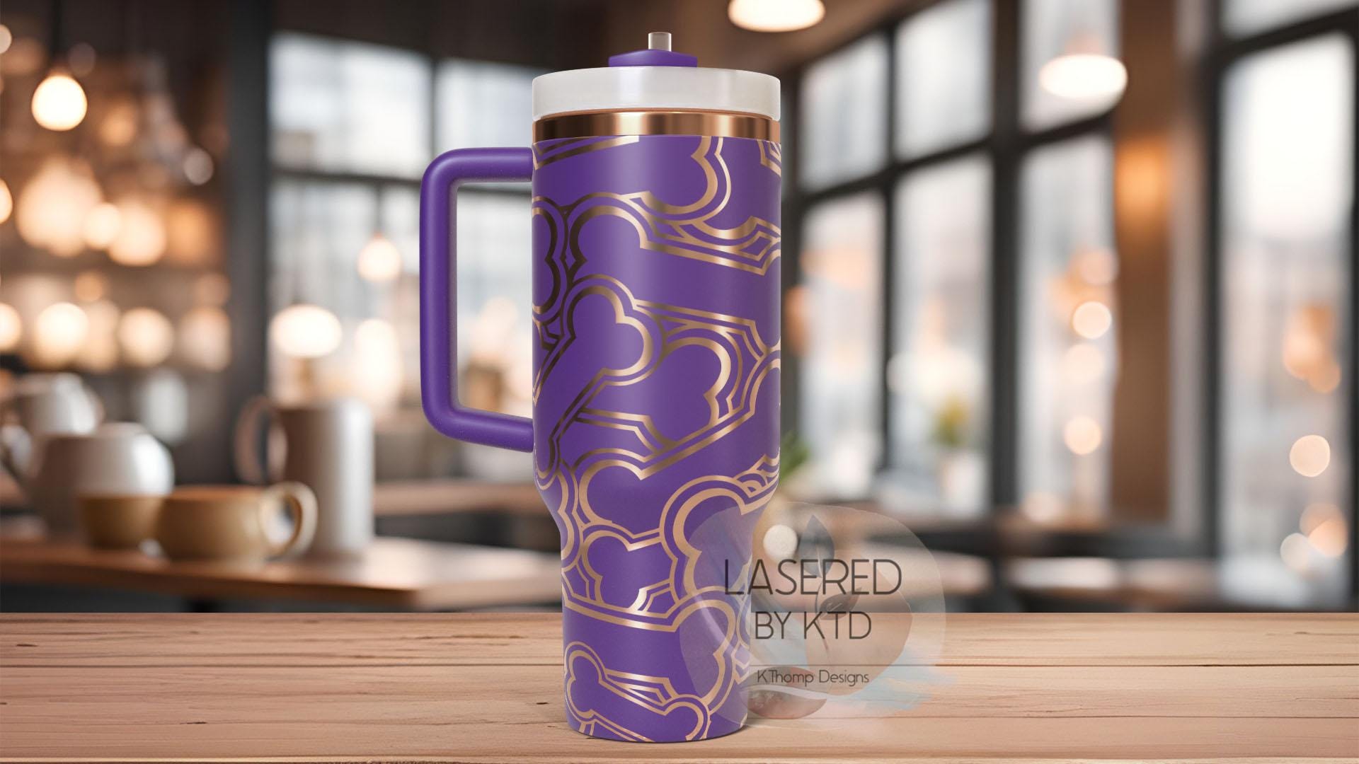 Bones Burst Tumbler Wrap SVG | 40oz Laser Engraving File | Rotary Ready Digital Design | Pet Lover Gift