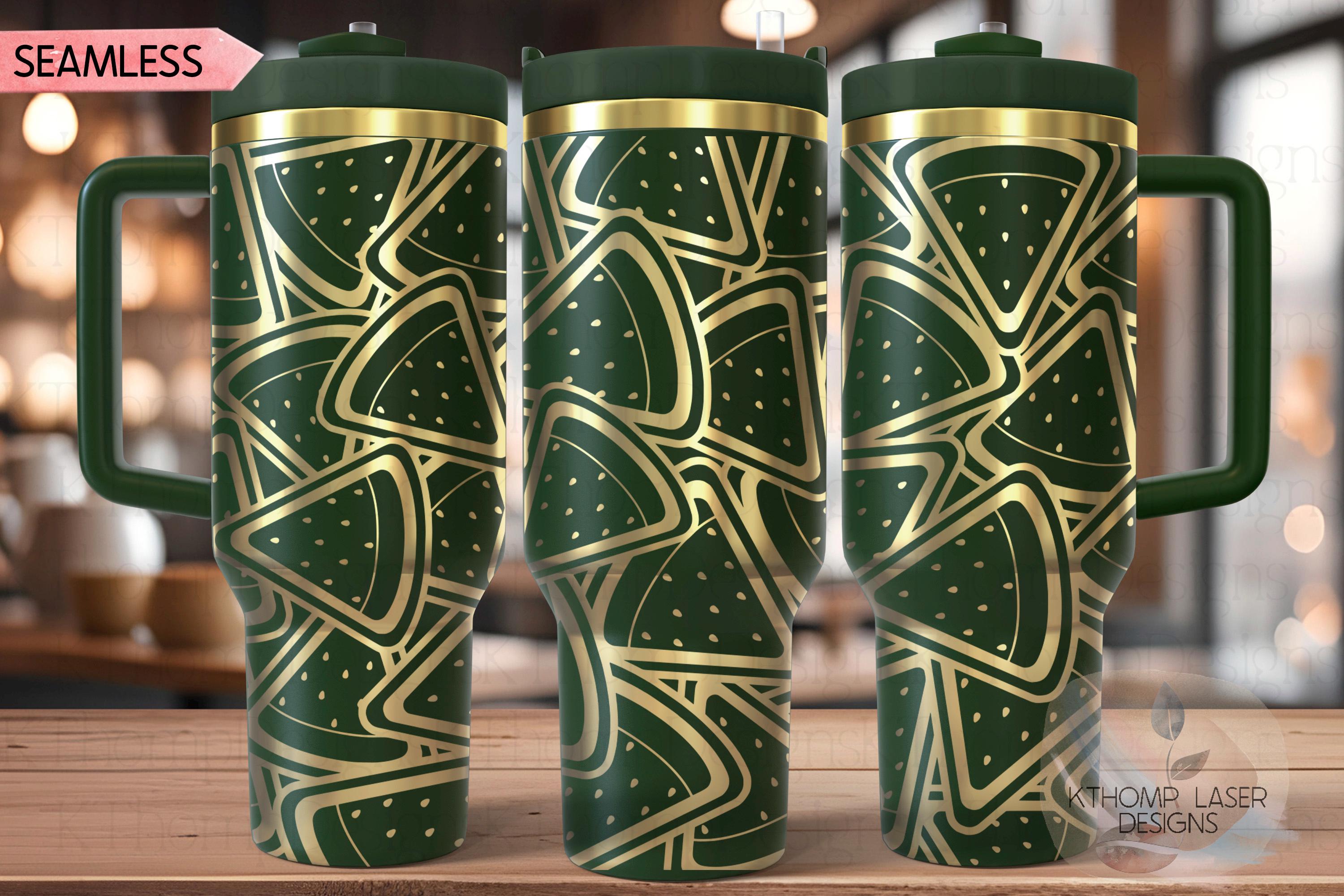 Watermelon Burst Tumbler Wrap SVG | 40oz Laser Engraving File | Rotary Ready Digital Design | Foodie SVG