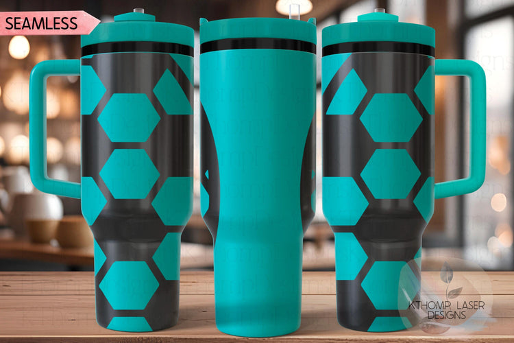 Soccer Tumbler Wrap SVG | 40oz Laser Engraving File | Rotary Ready Digital Design | Sports Fan SVG