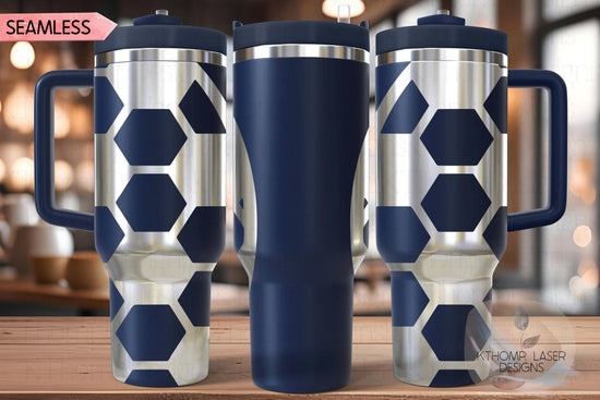 Soccer Tumbler Wrap SVG | 40oz Laser Engraving File | Rotary Ready Digital Design | Sports Fan SVG