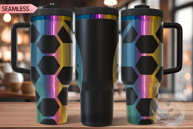 Soccer Tumbler Wrap SVG | 40oz Laser Engraving File | Rotary Ready Digital Design | Sports Fan SVG