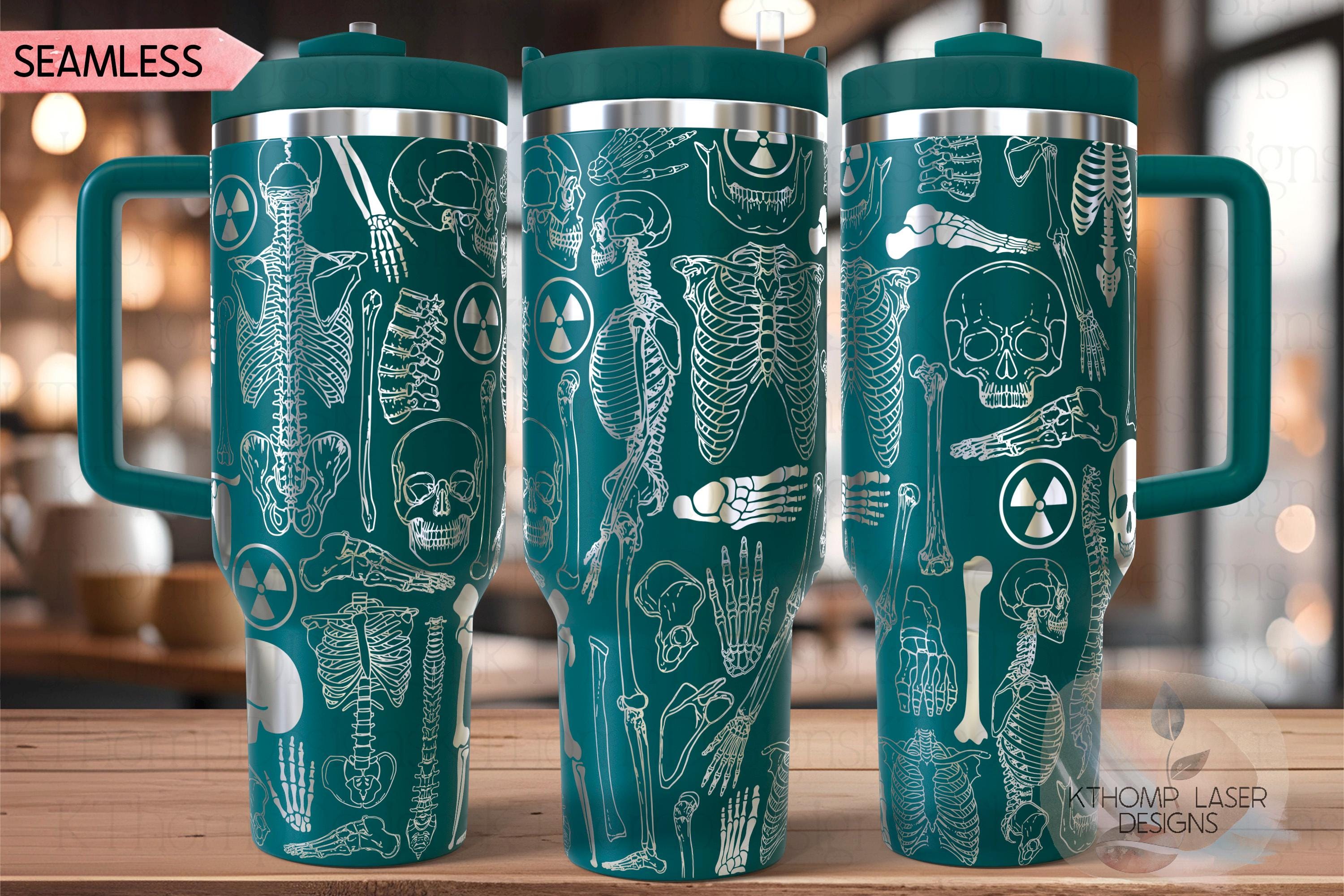Radiology Tumbler Wrap SVG | 40oz Laser Engraving File | Rotary Ready Digital Design | Career Gift SVG
