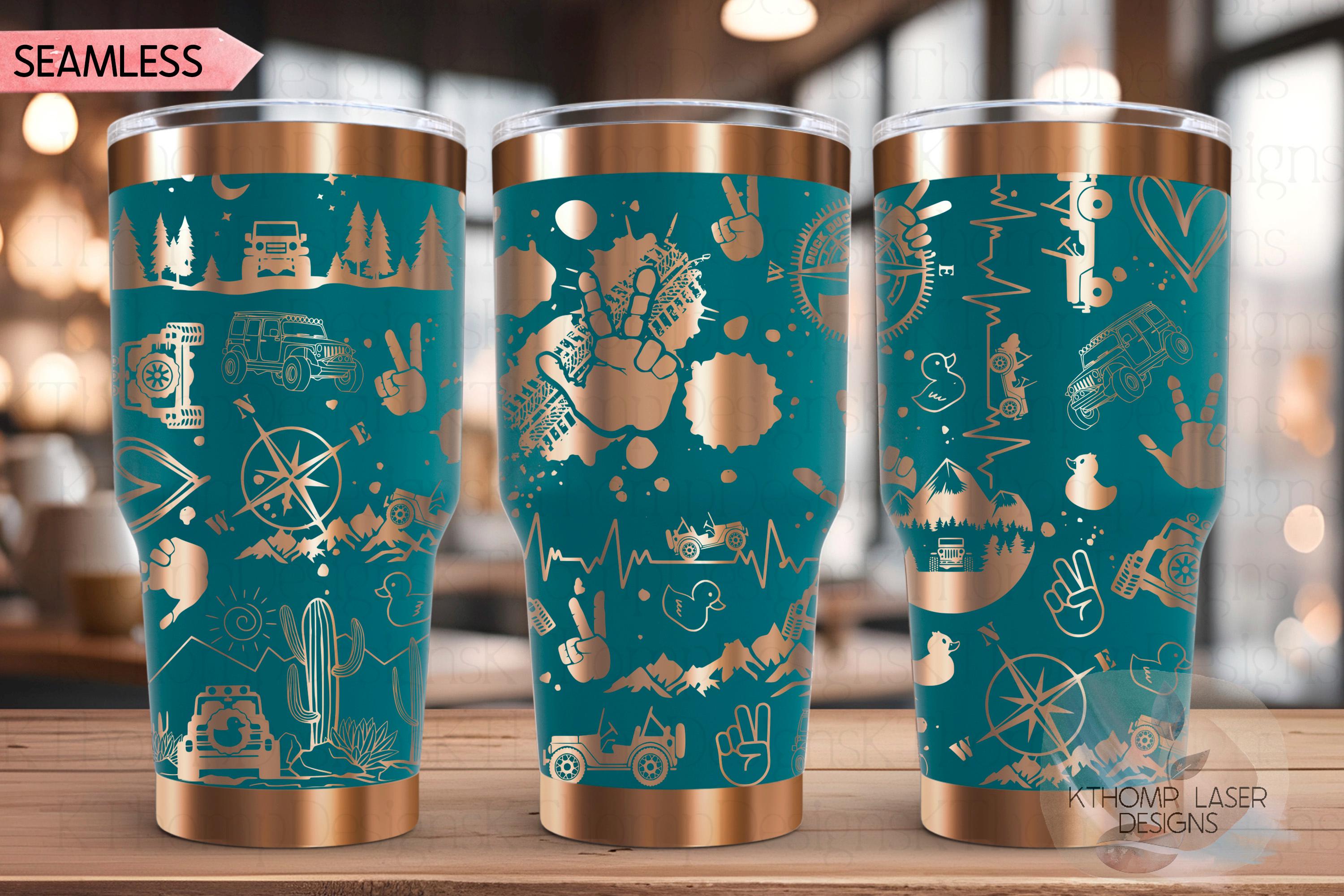 Off Roading Tumbler Wrap SVG | 20oz and 30oz Laser Engraving File | Rotary Ready Digital Design | Hobby Travel SVG
