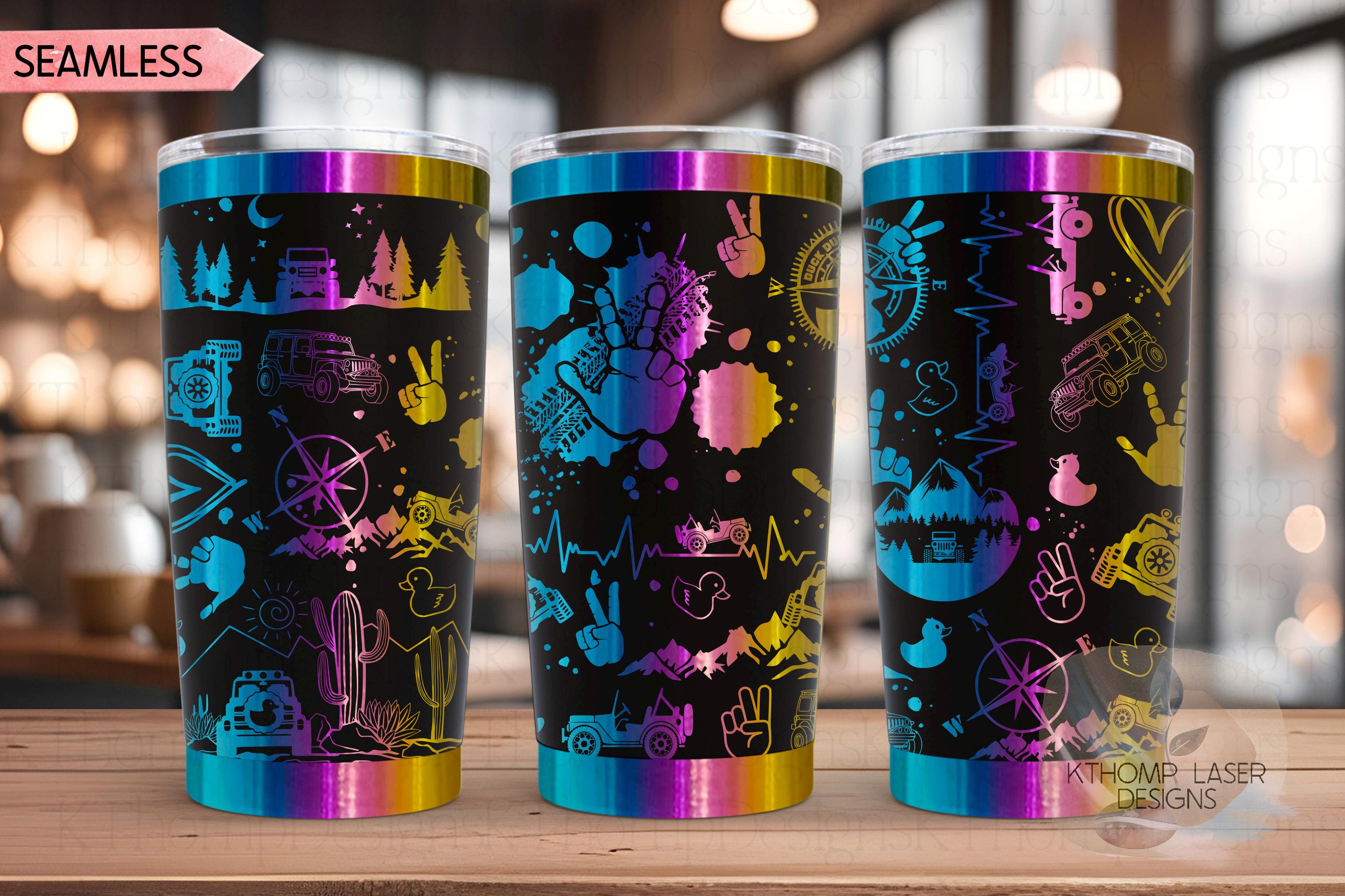 Off Roading Tumbler Wrap SVG | 20oz and 30oz Laser Engraving File | Rotary Ready Digital Design | Hobby Travel SVG