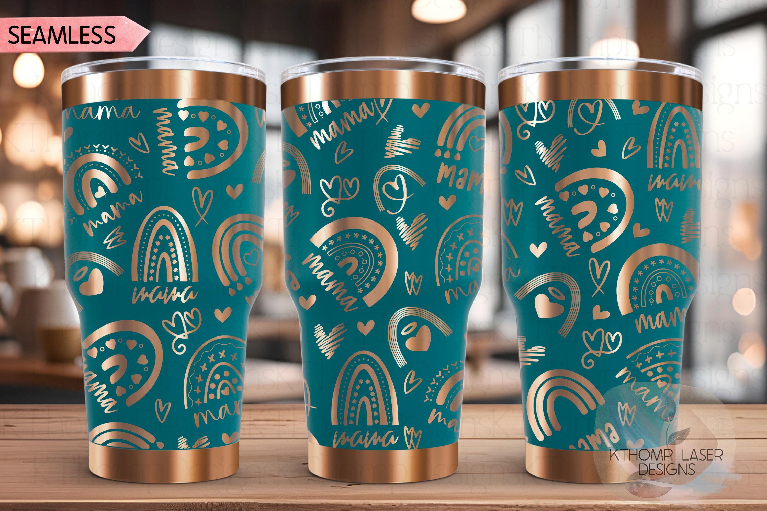 Rainbow Mama Tumbler Wrap SVG | 20oz and 30oz Laser Engraving File | Rotary Ready Digital Design | Support Awareness SVG