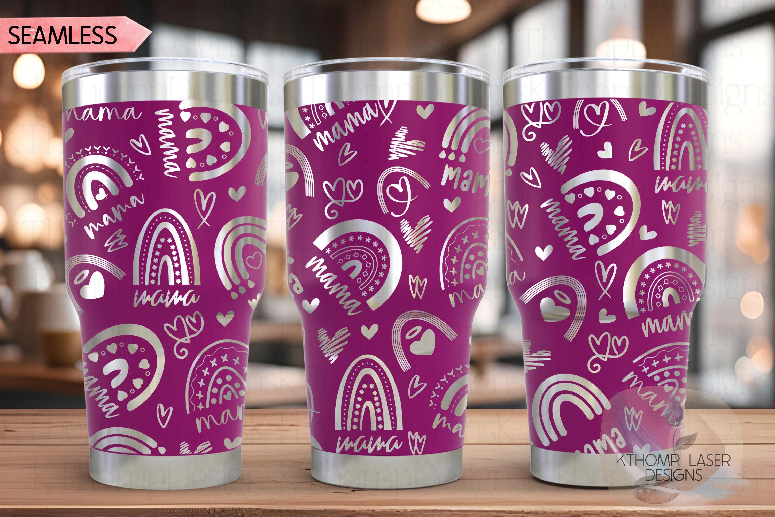 Rainbow Mama Tumbler Wrap SVG | 20oz and 30oz Laser Engraving File | Rotary Ready Digital Design | Support Awareness SVG