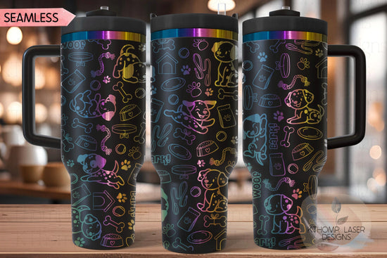 Dalmation Tumbler Wrap SVG | 40oz Laser Engraving File | Rotary Engrave Digital Design | Dog Lover Gift