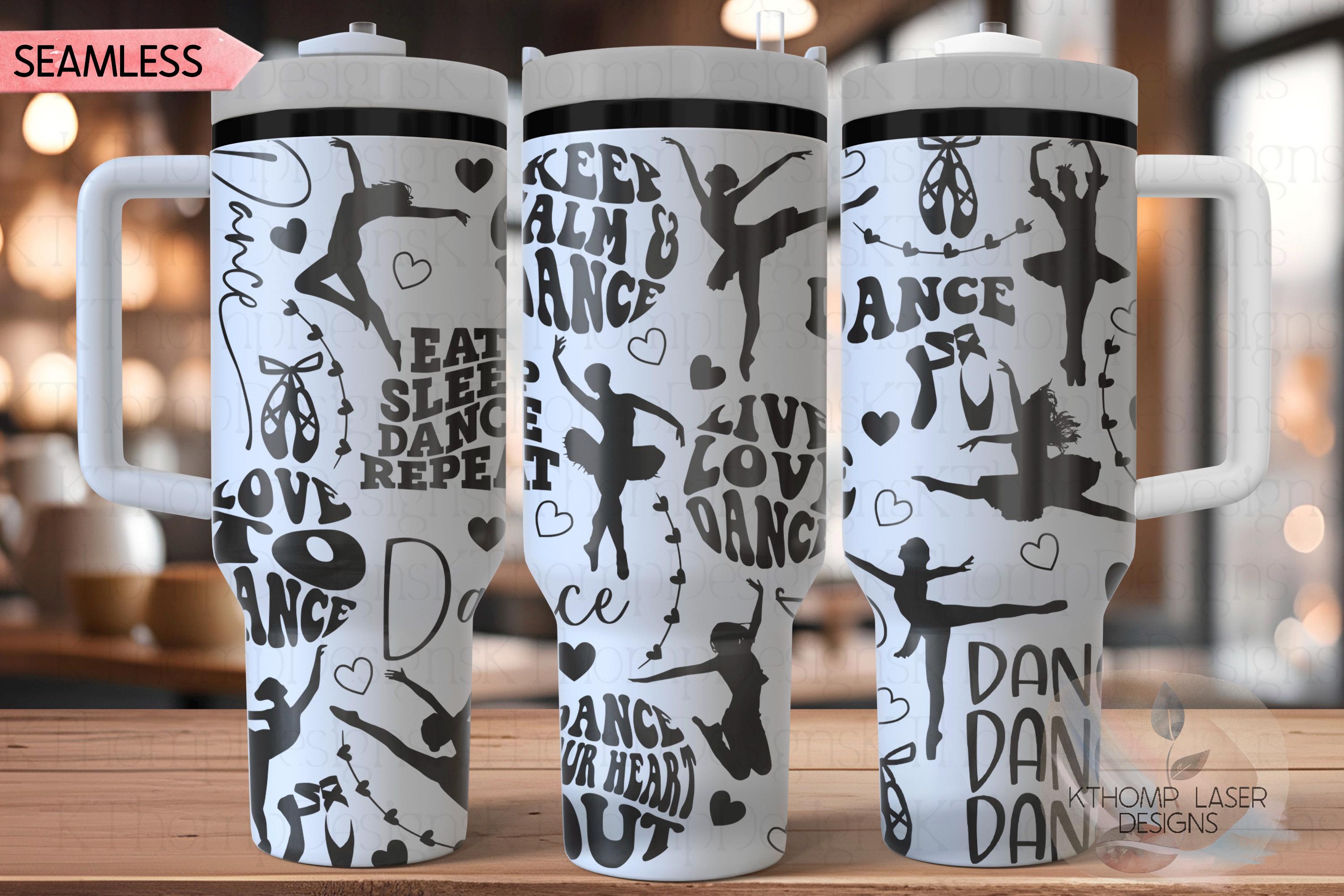 Dancer Tumbler Wrap SVG | 40oz Laser Engraving File | Rotary Ready Digital Design | Sports Fan SVG