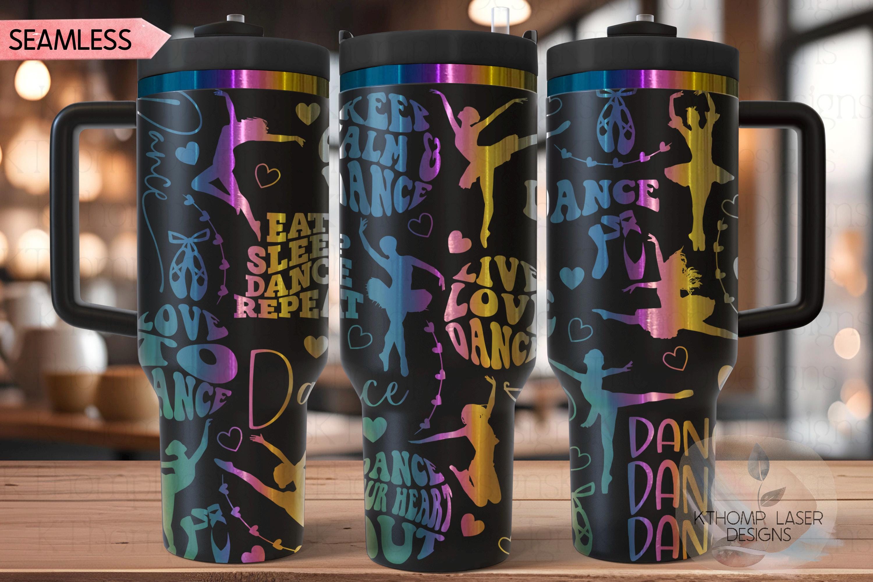 Dancer Tumbler Wrap SVG | 40oz Laser Engraving File | Rotary Ready Digital Design | Sports Fan SVG