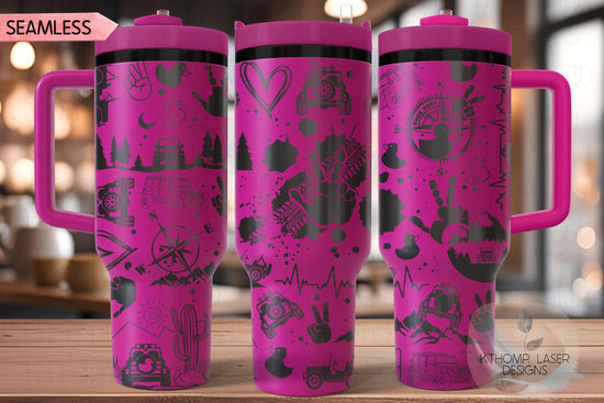 Off Roading Tumbler Wrap SVG | 40oz Laser Engraving File | Rotary Ready Digital Design | Hobby Travel SVG