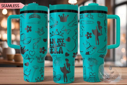 In My Pageant Era Tumbler Wrap SVG | 40oz Laser Engraving File | Rotary Ready Digital Design | Graduation Wedding SVG