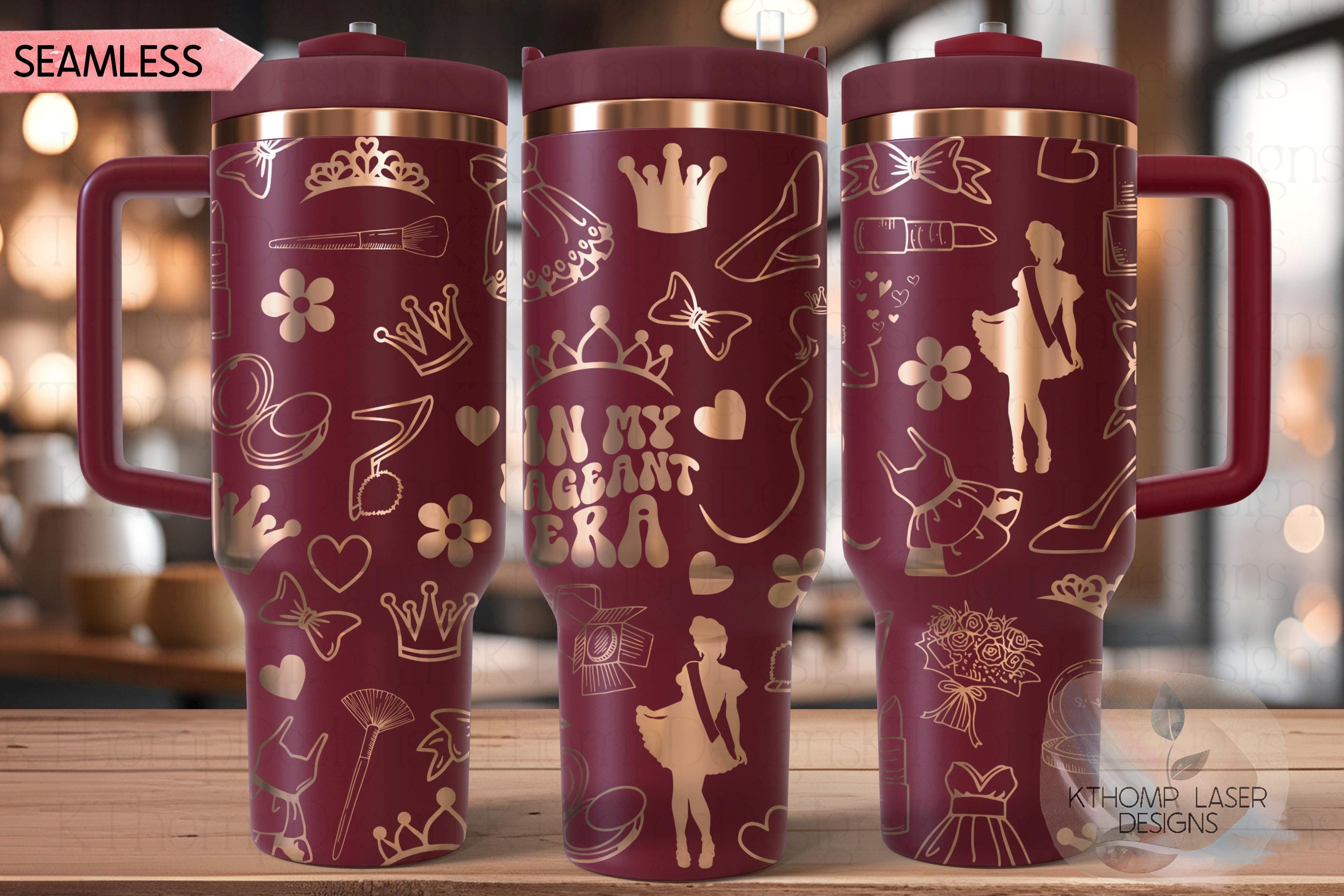 In My Pageant Era Tumbler Wrap SVG | 40oz Laser Engraving File | Rotary Ready Digital Design | Graduation Wedding SVG