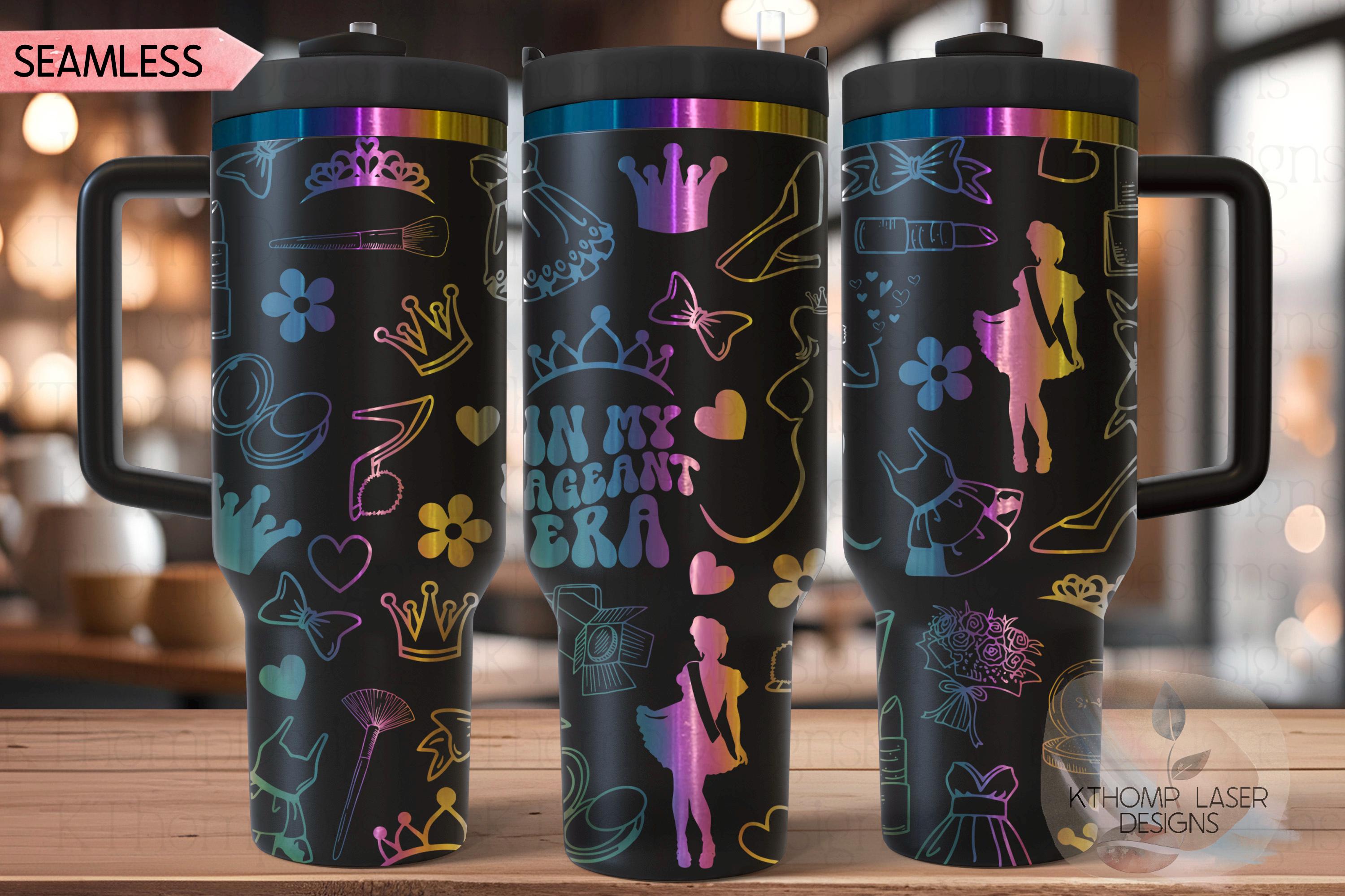 In My Pageant Era Tumbler Wrap SVG | 40oz Laser Engraving File | Rotary Ready Digital Design | Graduation Wedding SVG