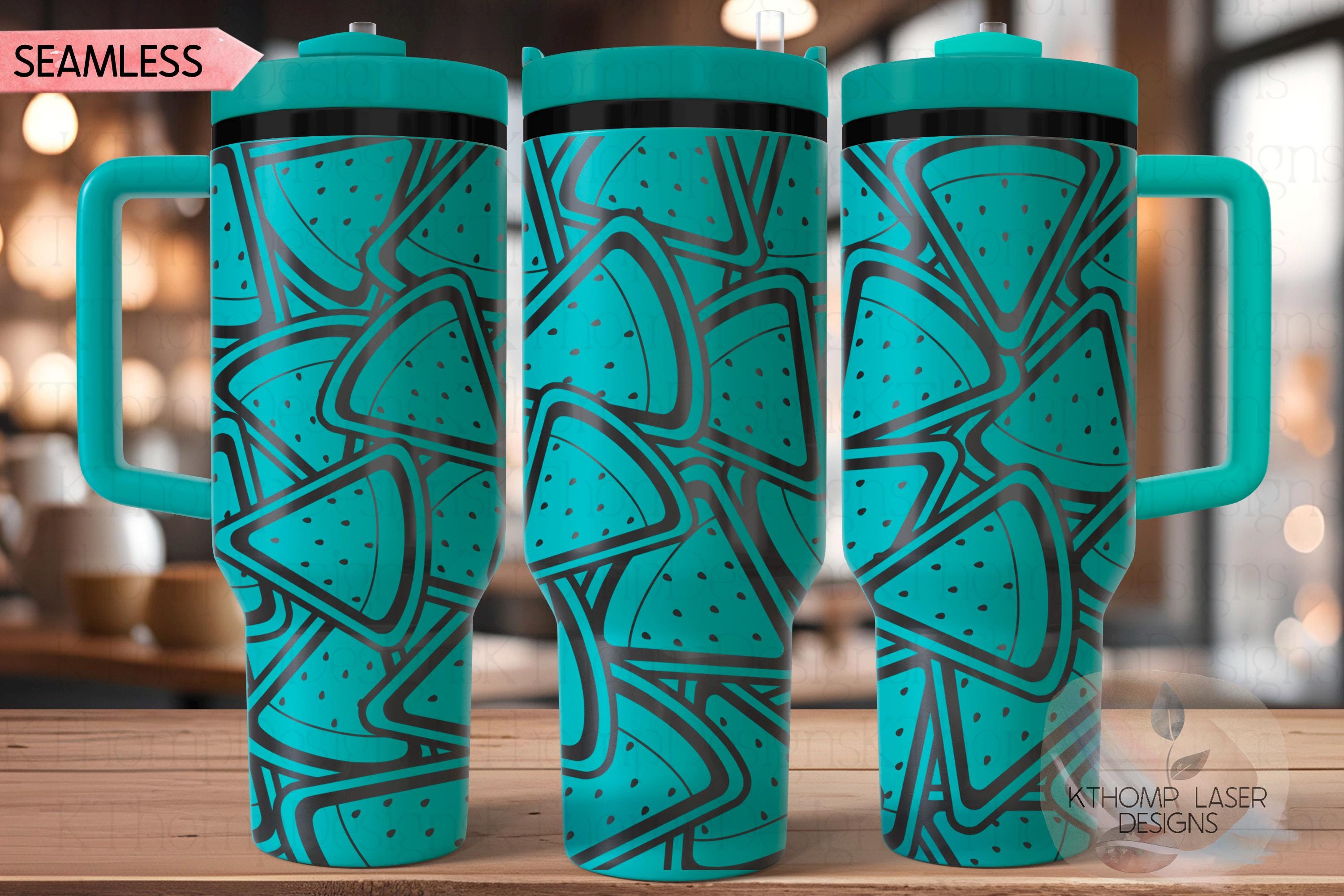 Watermelon Burst Tumbler Wrap SVG | 40oz Laser Engraving File | Rotary Ready Digital Design | Foodie SVG