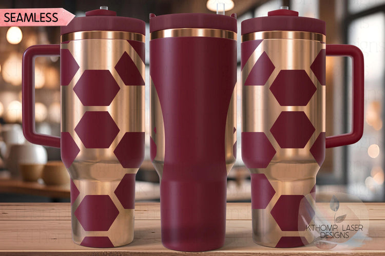 Soccer Tumbler Wrap SVG | 40oz Laser Engraving File | Rotary Ready Digital Design | Sports Fan SVG