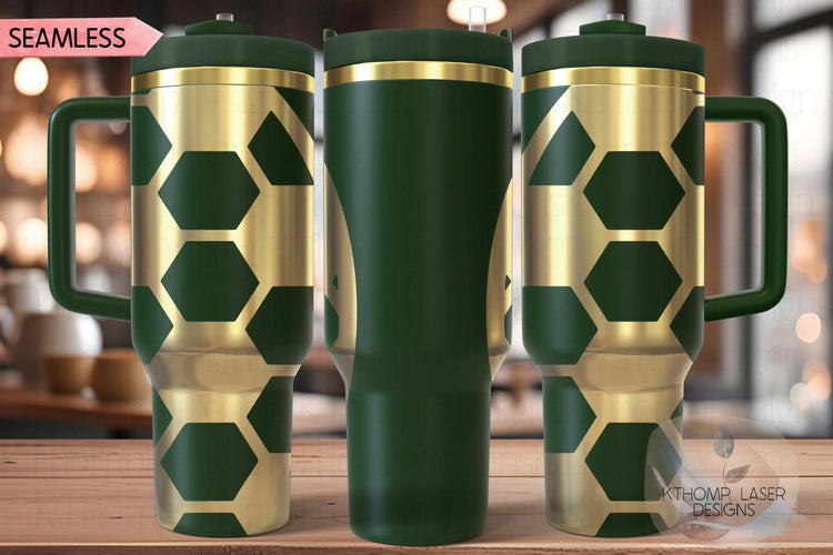 Soccer Tumbler Wrap SVG | 40oz Laser Engraving File | Rotary Ready Digital Design | Sports Fan SVG