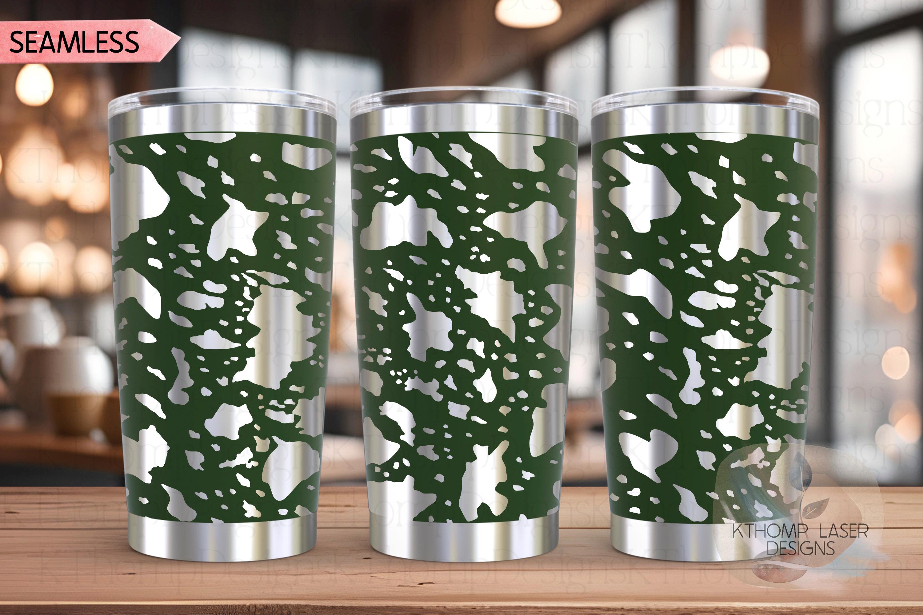 Cowhide Pattern Tumbler Wrap SVG | 20oz and 30oz Laser Engraving File | Rotary Ready Digital Background SVG