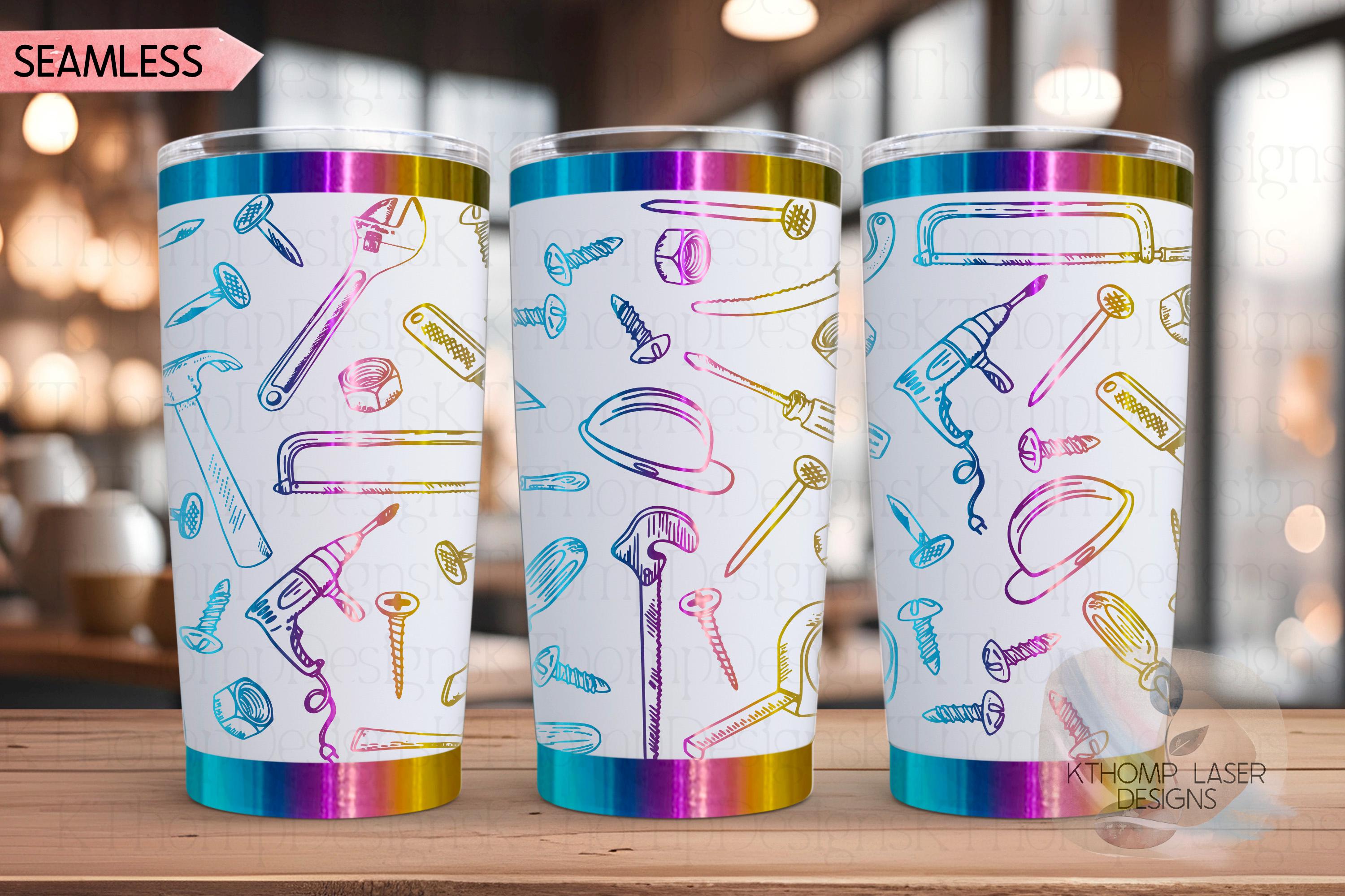 Tools Tumbler Wrap SVG | 20oz and 30oz Laser Engraving File | Rotary Ready Digital Design | Career Gift SVG