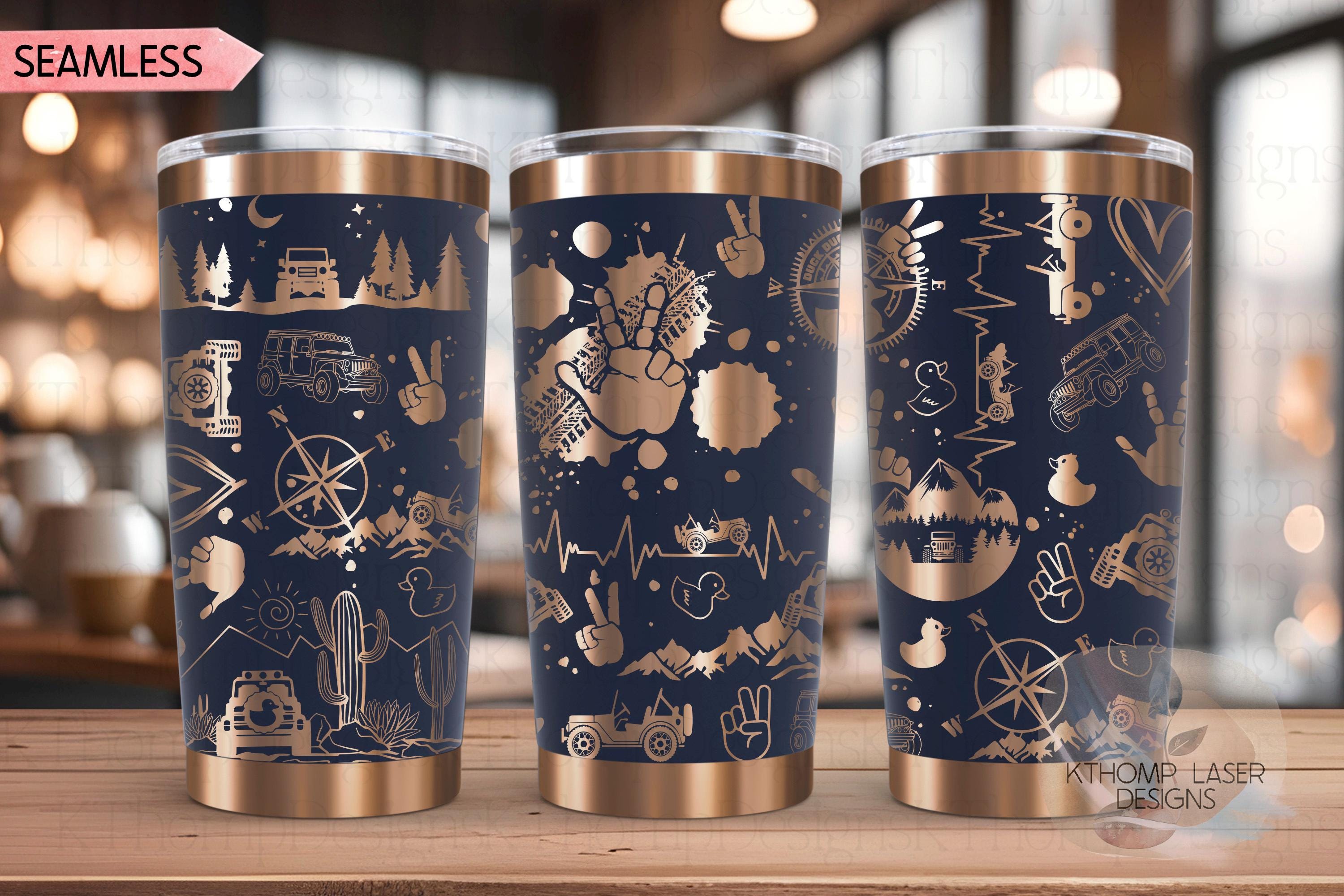 Off Roading Tumbler Wrap SVG | 20oz and 30oz Laser Engraving File | Rotary Ready Digital Design | Hobby Travel SVG