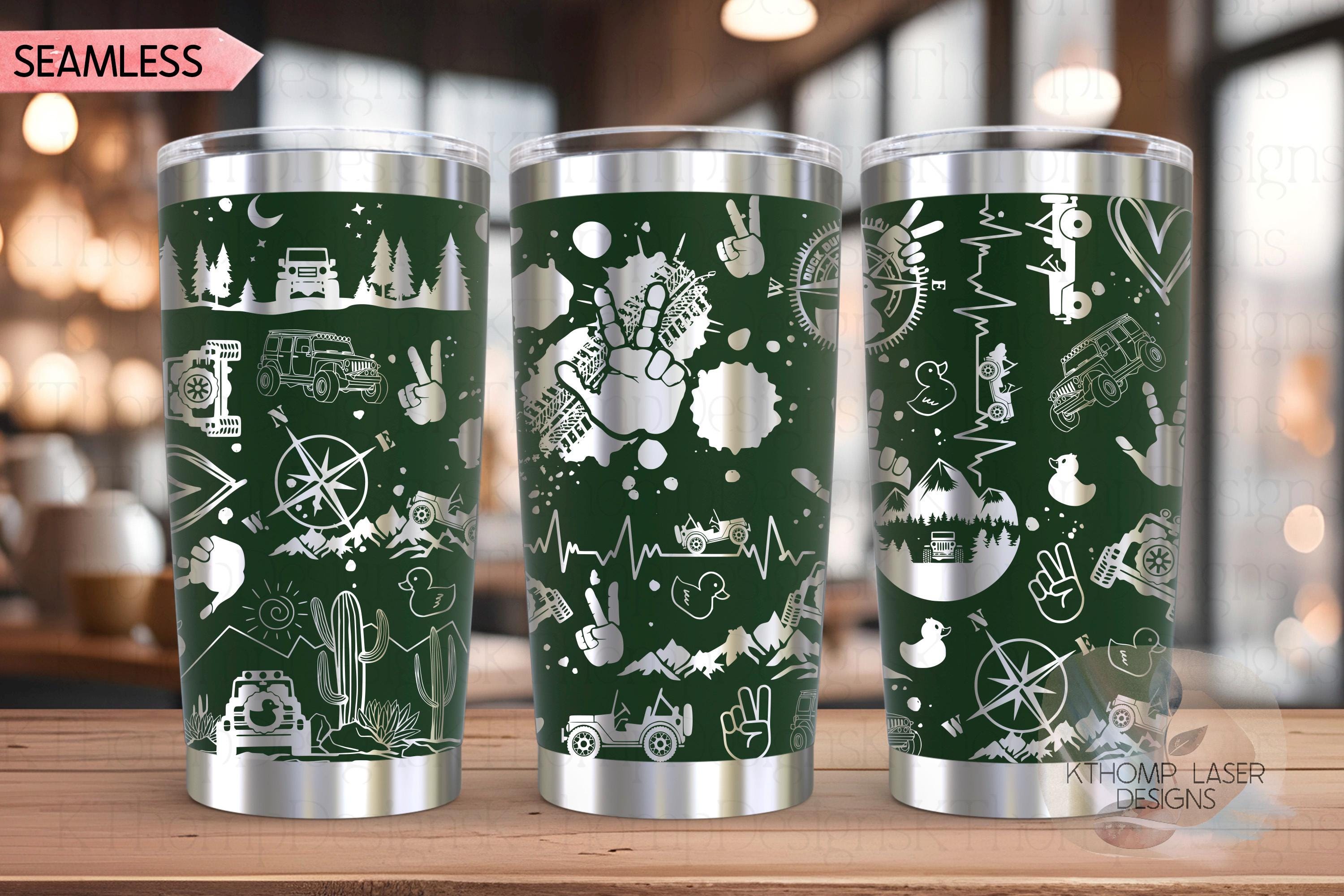 Off Roading Tumbler Wrap SVG | 20oz and 30oz Laser Engraving File | Rotary Ready Digital Design | Hobby Travel SVG