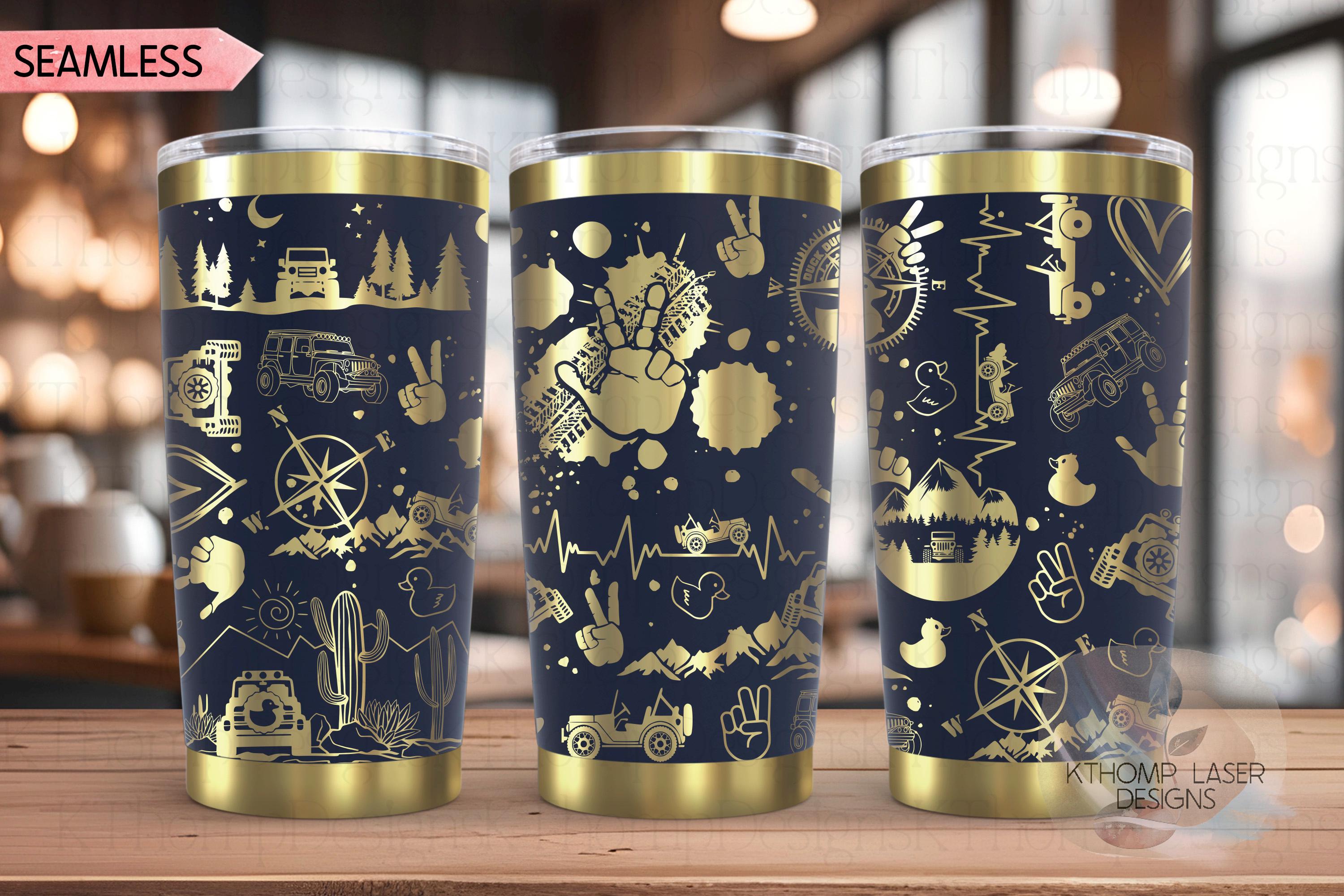Off Roading Tumbler Wrap SVG | 20oz and 30oz Laser Engraving File | Rotary Ready Digital Design | Hobby Travel SVG