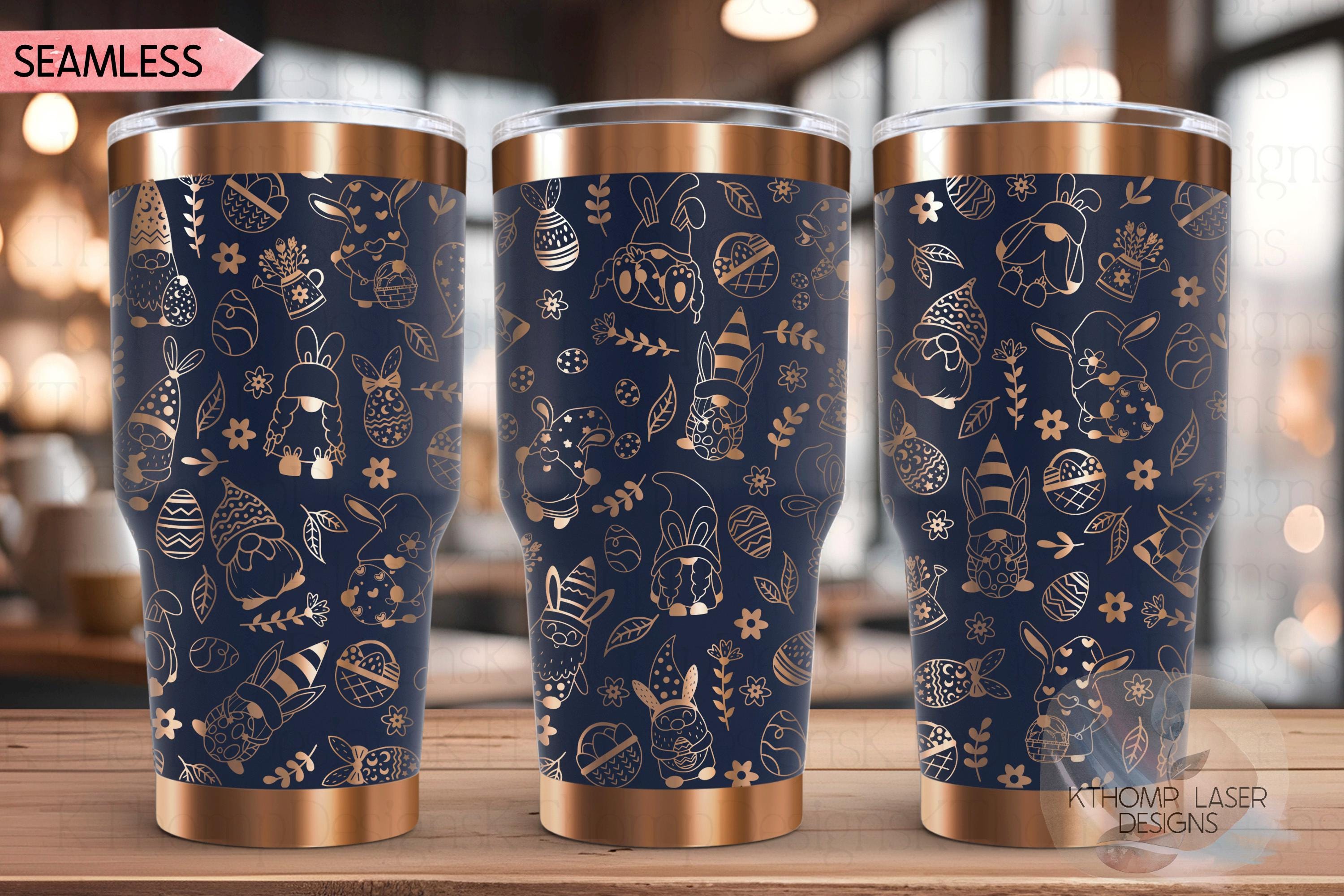Easter Gnomes Bunny Gnomes Holiday Tumbler Wrap SVG | 20oz and 30oz Laser Engraving File | Rotary Ready Digital Design | Seasonal SVG
