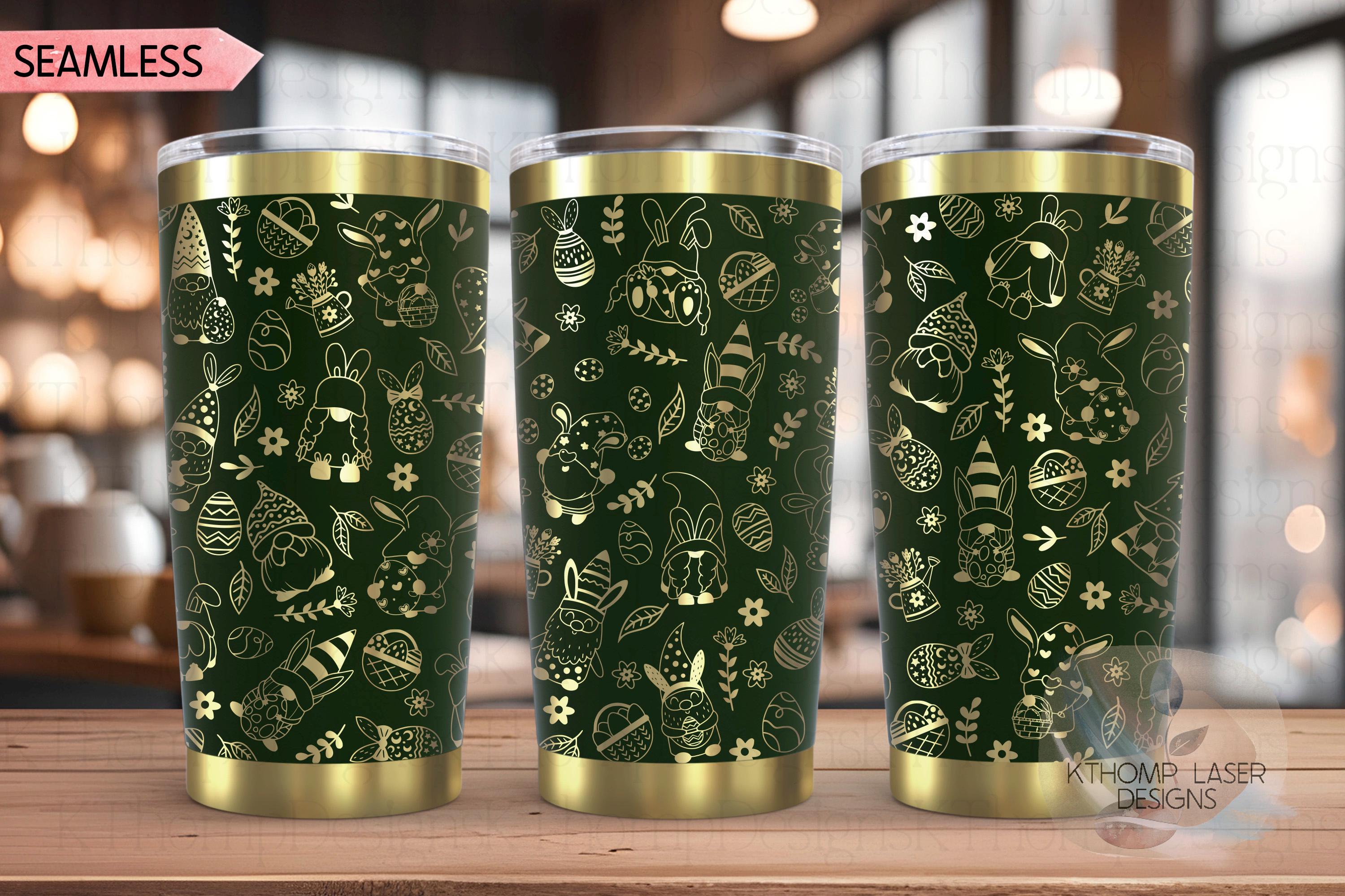 Easter Gnomes Bunny Gnomes Holiday Tumbler Wrap SVG | 20oz and 30oz Laser Engraving File | Rotary Ready Digital Design | Seasonal SVG