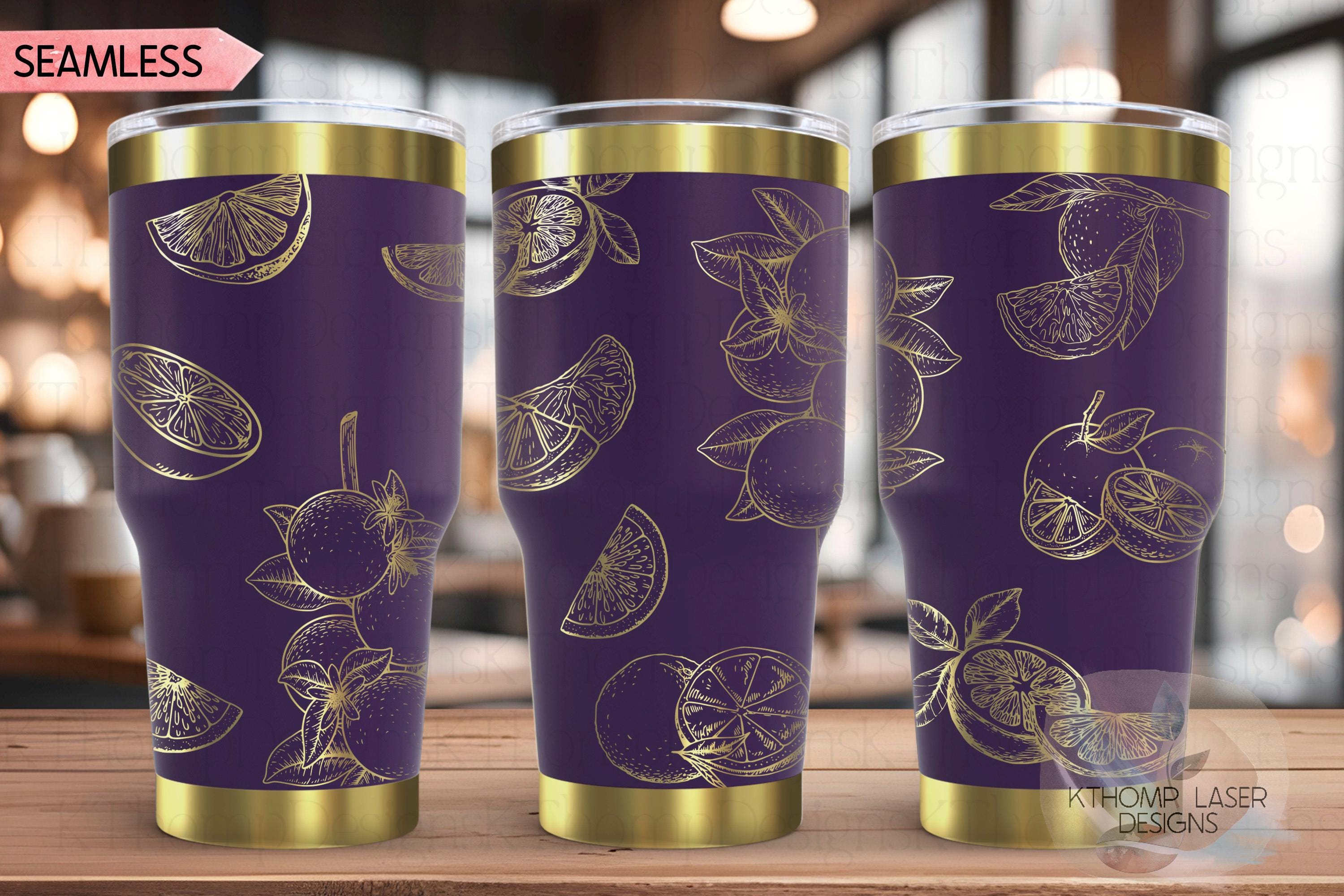Oranges Tumbler Wrap SVG | 20oz and 30oz Laser Engraving File | Rotary Ready Digital Design | Foodie SVG