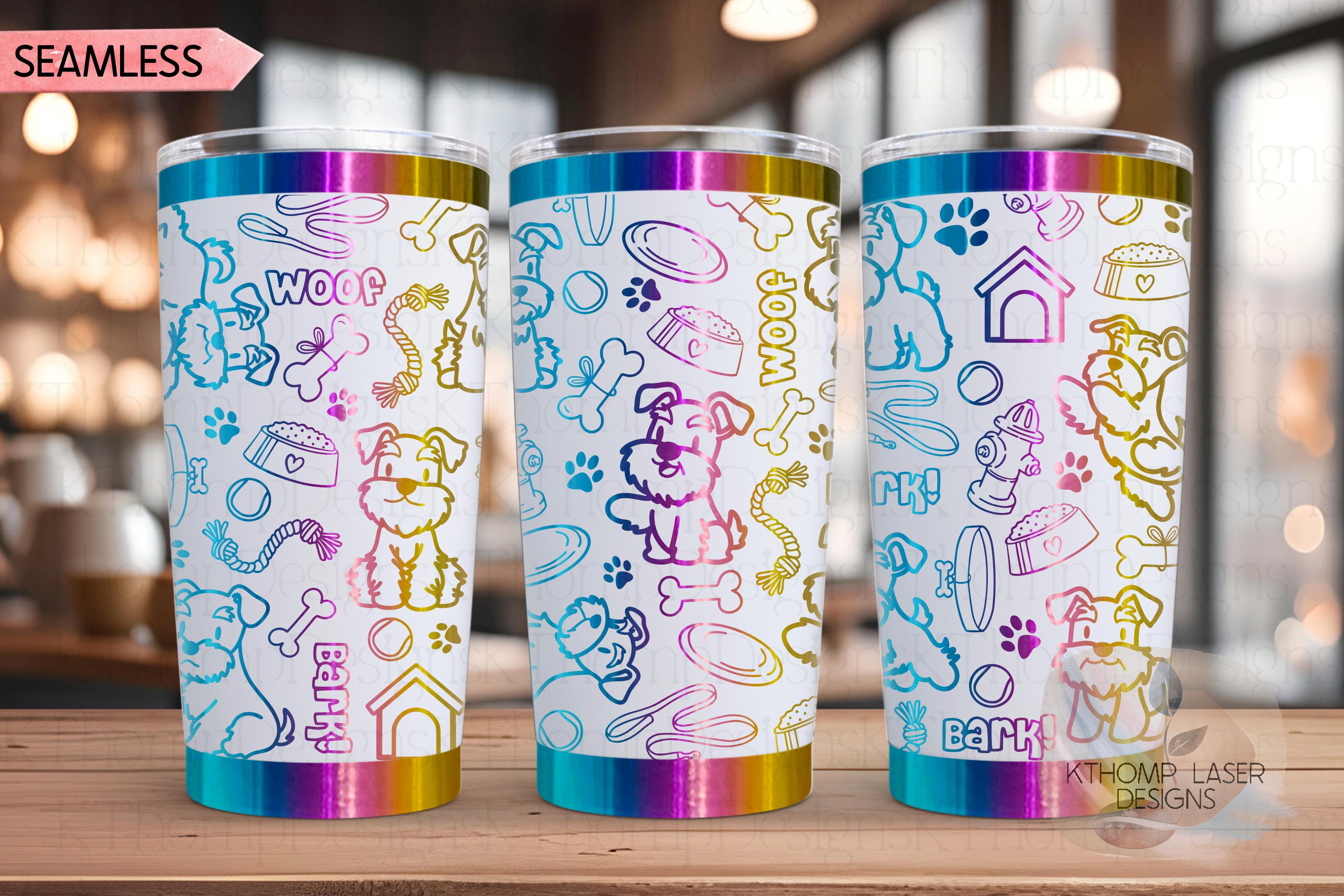 Schnauzer Tumbler Wrap SVG | 20oz and 30oz Laser Engraving File | Rotary Engrave Digital Design | Dog Lover Gift