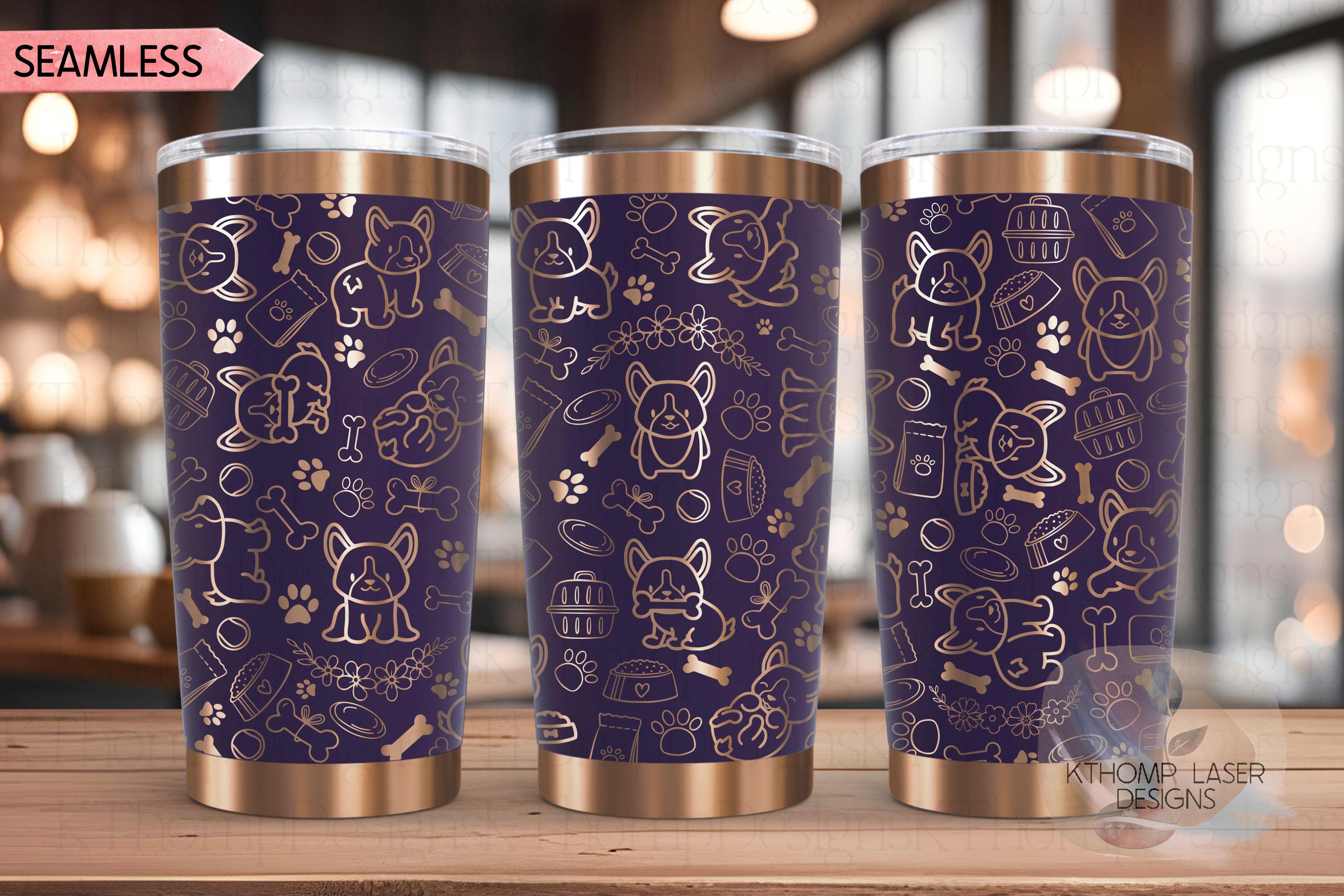 Corgi Tumbler Wrap SVG | 20oz and 30oz Laser Engraving File | Rotary Engrave Digital Design | Dog Lover Gift