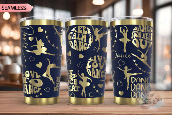 Dancer Tumbler Wrap SVG | 20oz and 30oz Laser Engraving File | Rotary Ready Digital Design | Sports Fan SVG