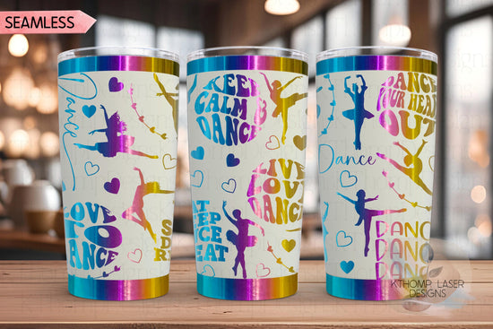 Dancer Tumbler Wrap SVG | 20oz and 30oz Laser Engraving File | Rotary Ready Digital Design | Sports Fan SVG