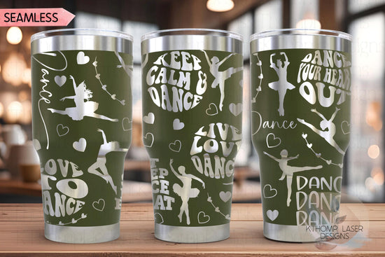 Dancer Tumbler Wrap SVG | 20oz and 30oz Laser Engraving File | Rotary Ready Digital Design | Sports Fan SVG