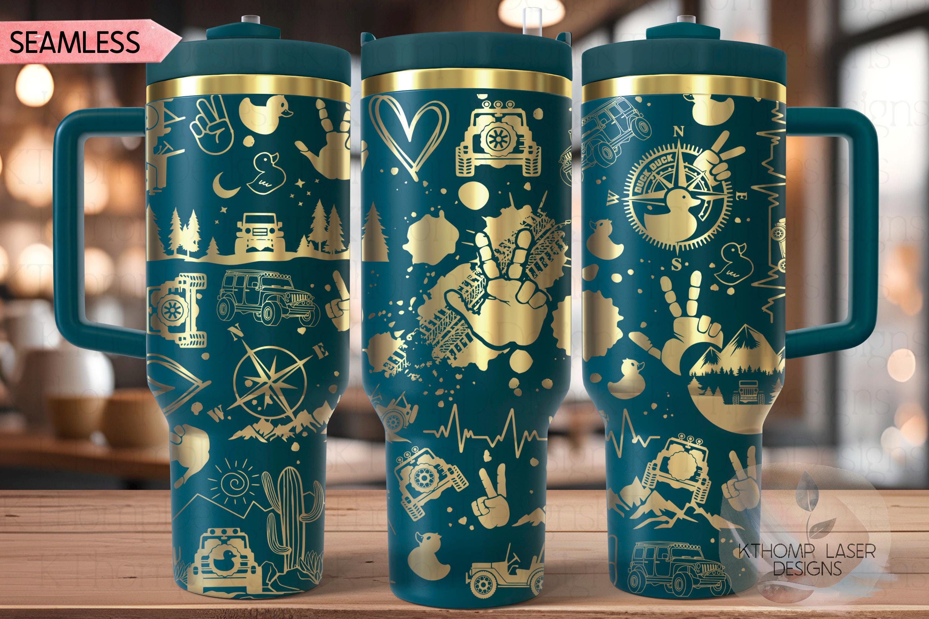 Off Roading Tumbler Wrap SVG | 40oz Laser Engraving File | Rotary Ready Digital Design | Hobby Travel SVG