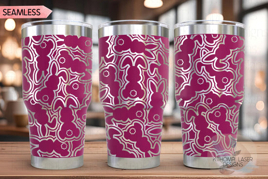 Bunny Burst Easter Holiday Tumbler Wrap SVG | 20oz and 30oz Laser Engraving File | Rotary Ready Digital Design | Seasonal SVG